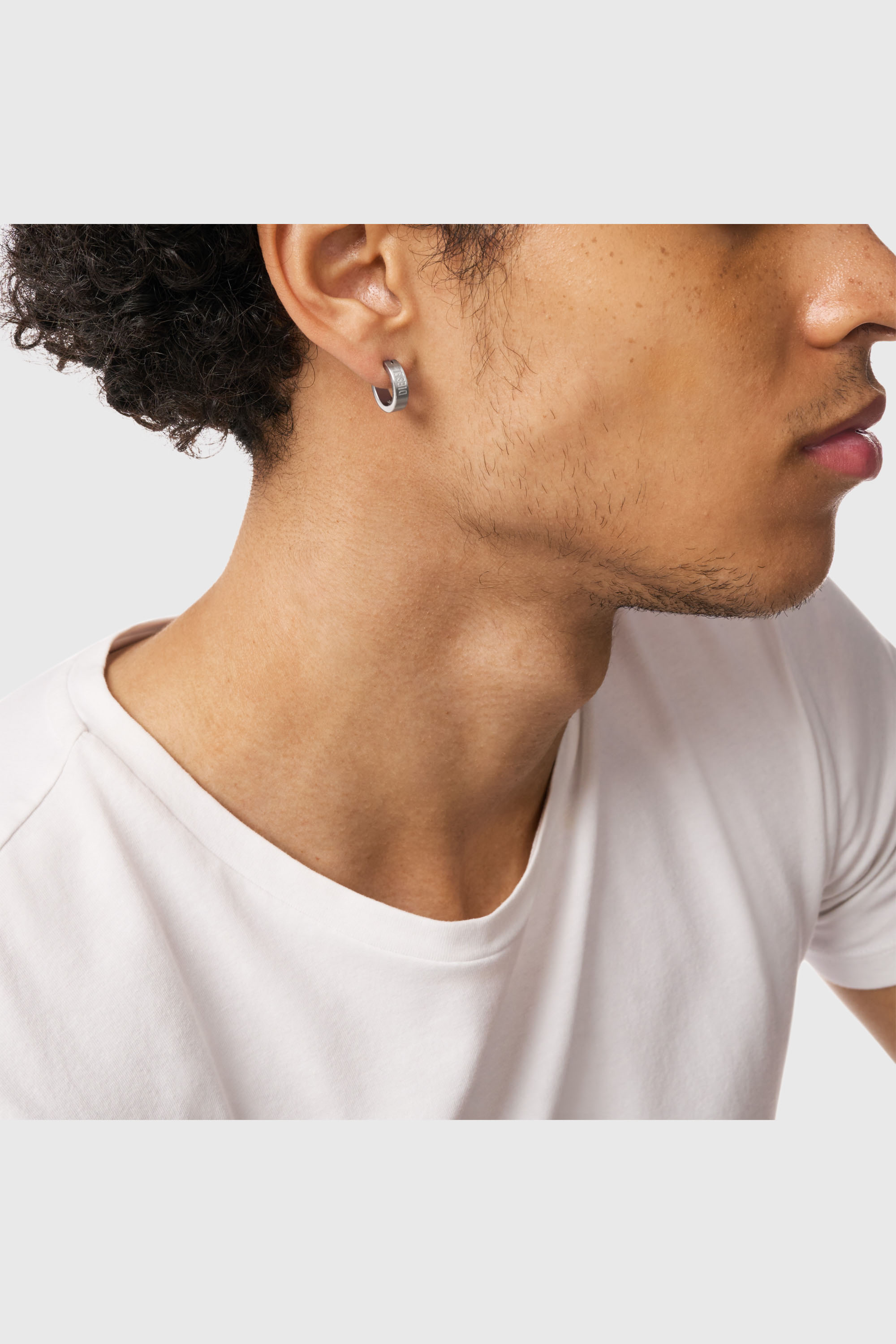 Diesel - DX1639040 JEWELLERY, Pendiente de aro de acero inoxidable Unisex in Plateado - 4