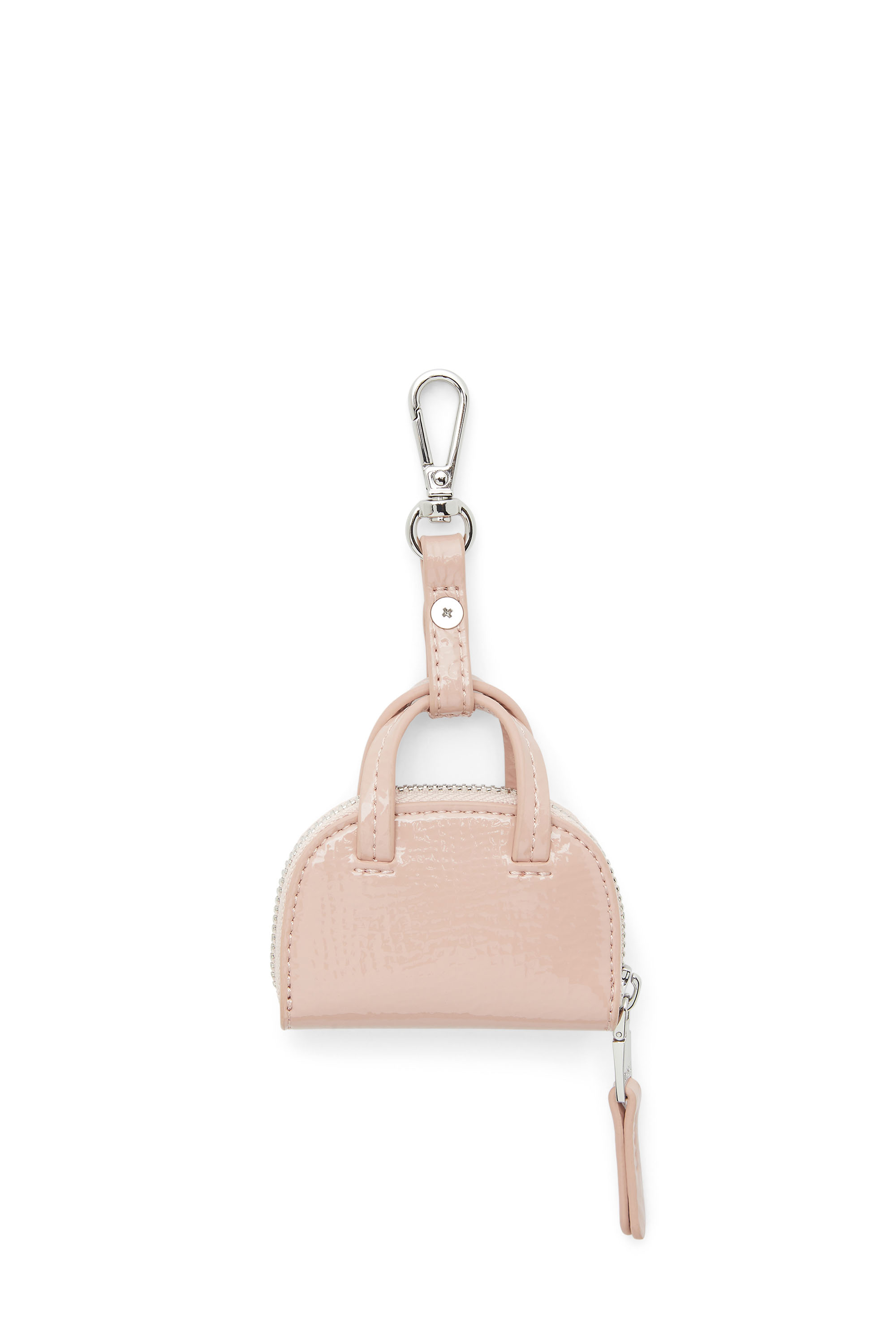 Diesel - 1DR DOME CHARMS, Charm para bolso en naplak arrugado y brillante Mujer in Rosa - 3