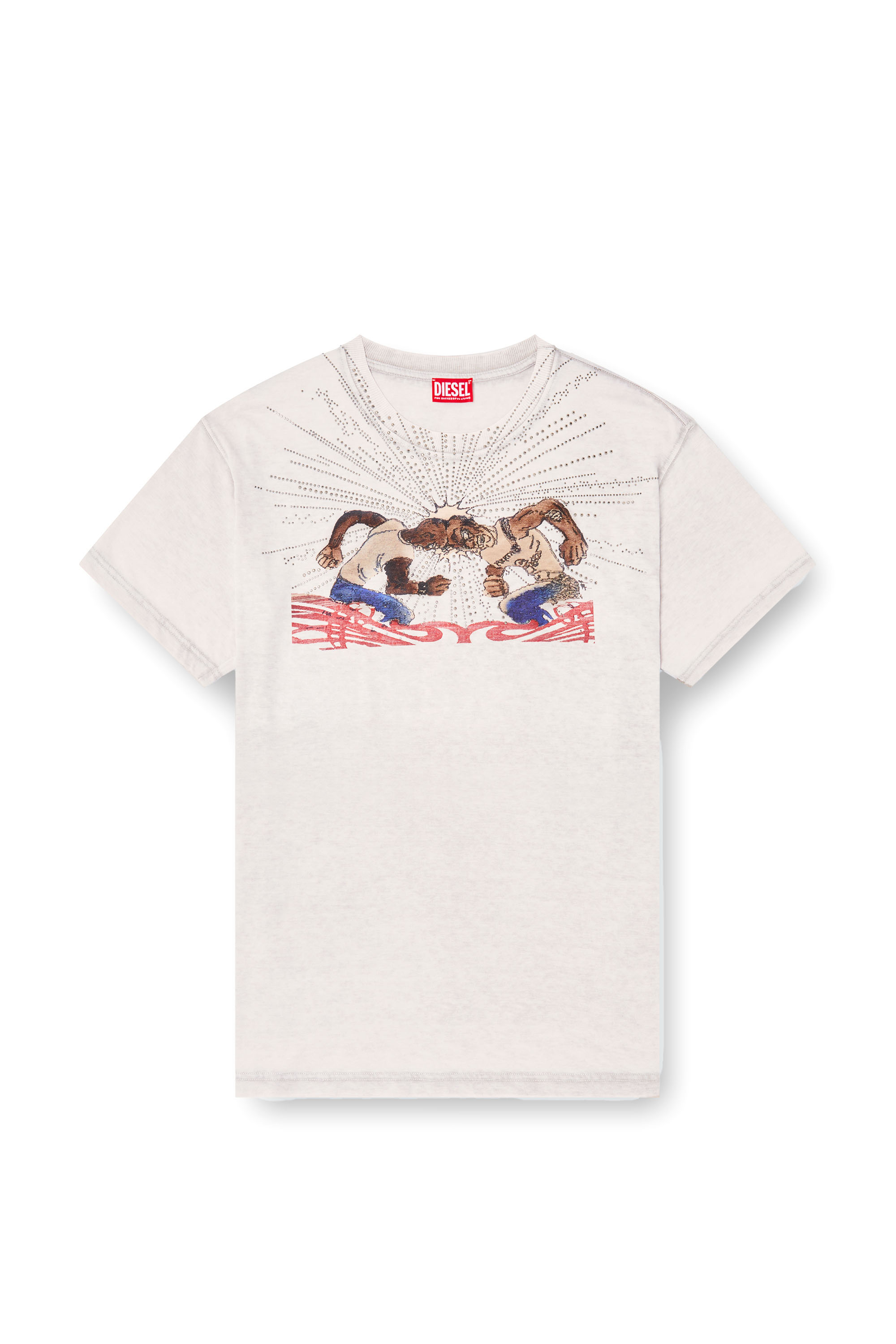 Diesel - T-NORM-T15, Camiseta con diseño de piedras Hombre in Gris - 3