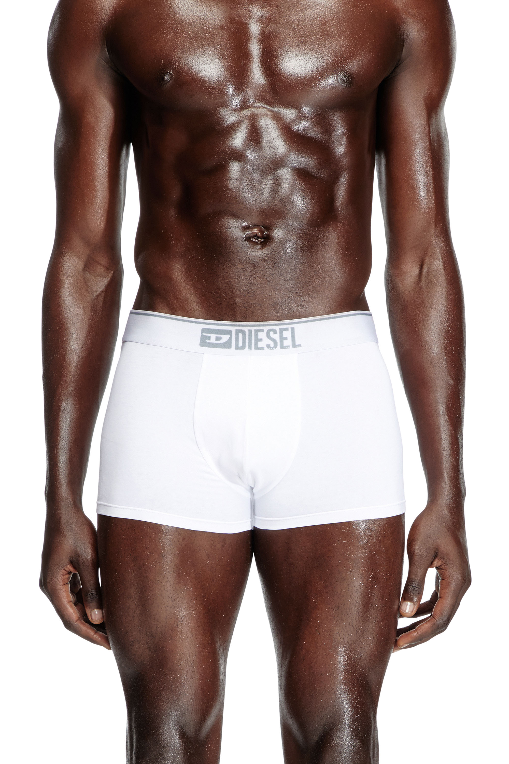 Diesel - UMBX-DAMIENTHREEPACK, Man's Three-pack of plain boxer briefs in White - 2