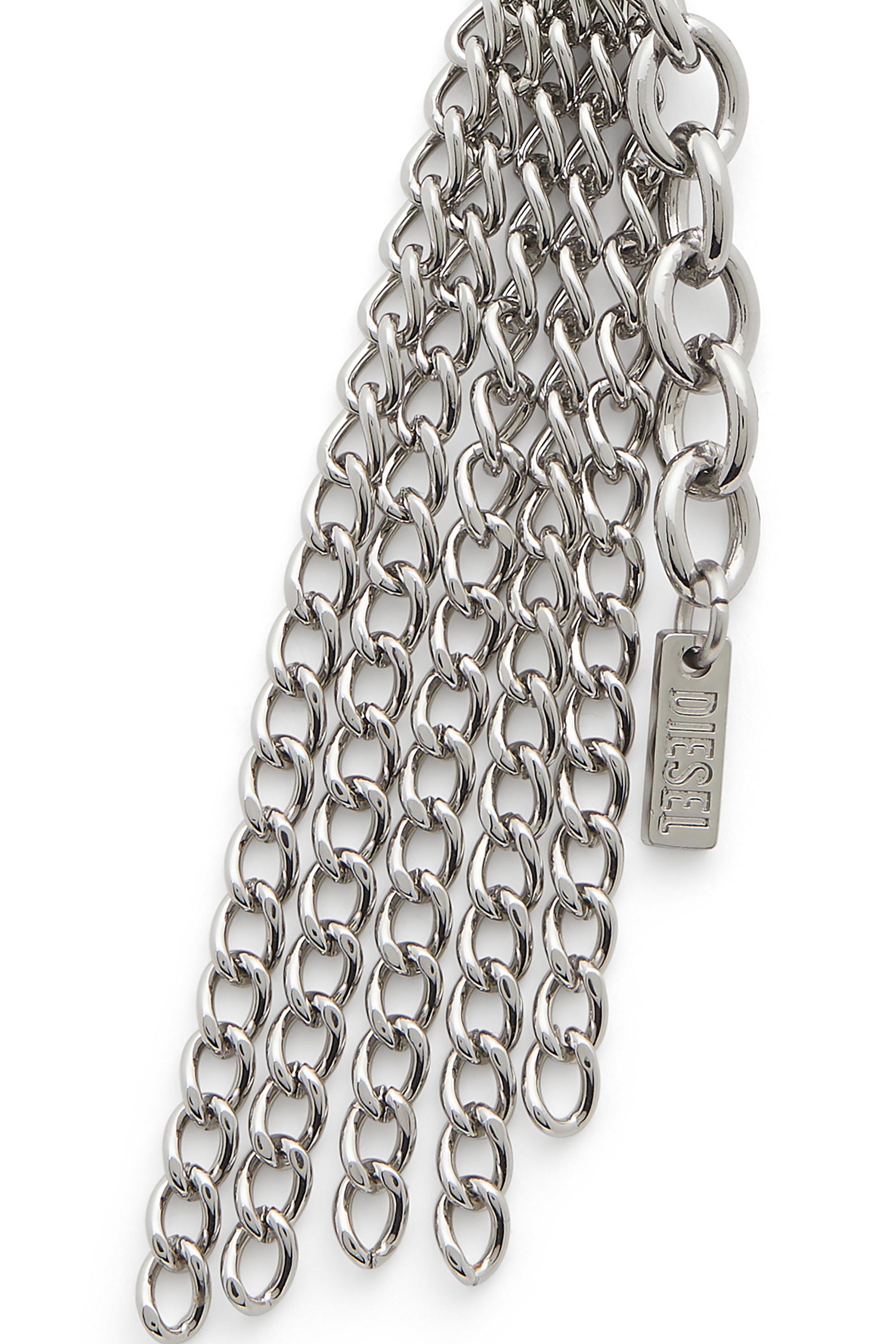Diesel - CHARM-MULTI CHAIN, Llavero met&aacute;lico con flecos de cadena Mujer in Plateado - 3