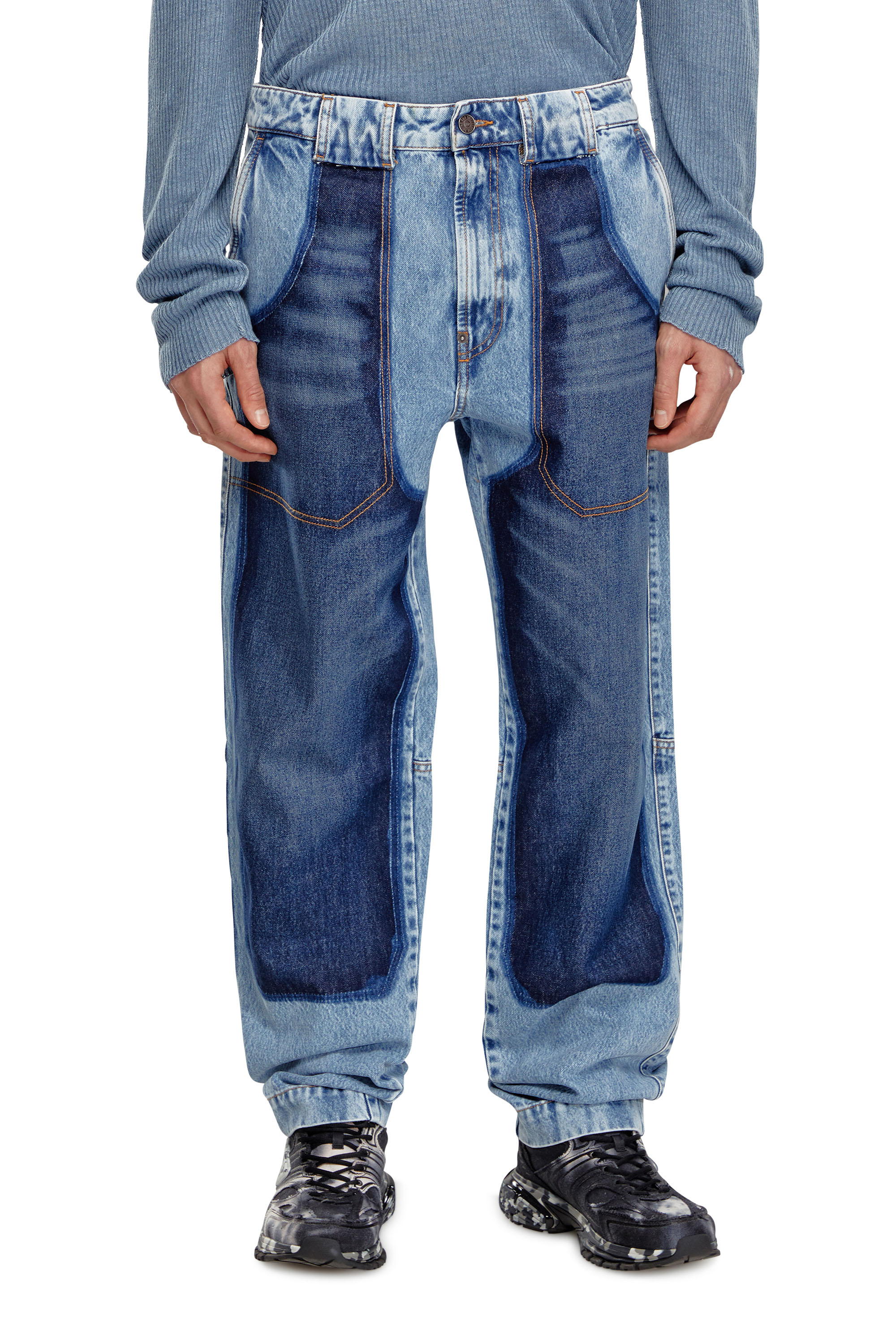 Diesel - Tapered Jeans D-P-5-D 0GHAW, Azul Claro - Image 1