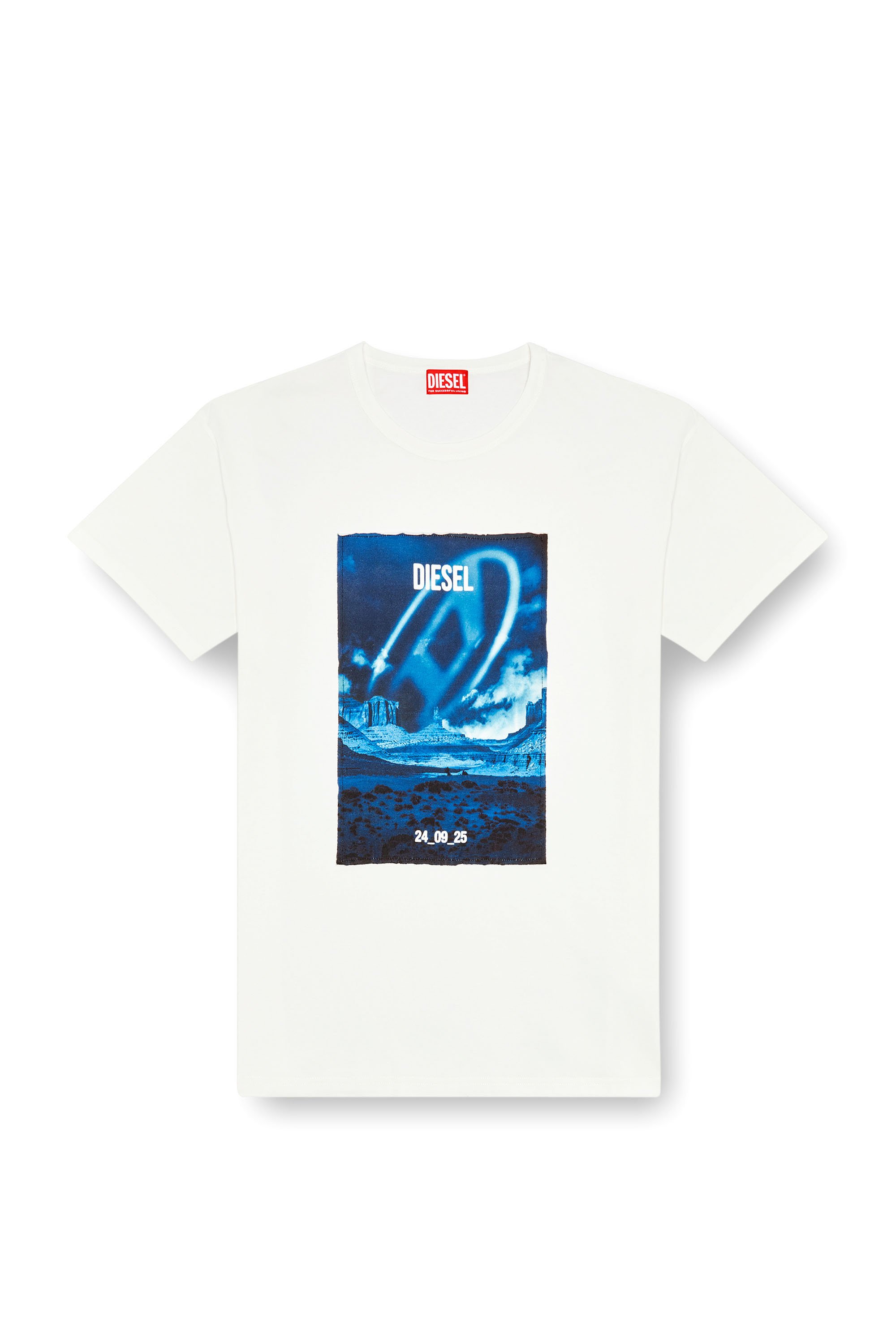 Diesel - T-BOXT-Q16, Hombre Camiseta de manga larga con parche estampado in Blanco - Image 3