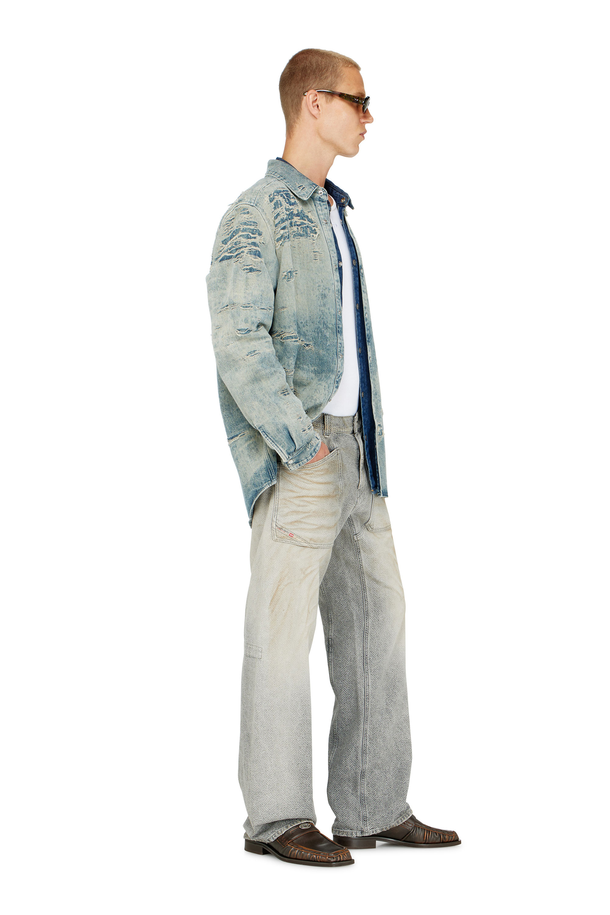 Diesel - Relaxed Jeans D-Zeta 09Q11 Hombre, Gris - 2