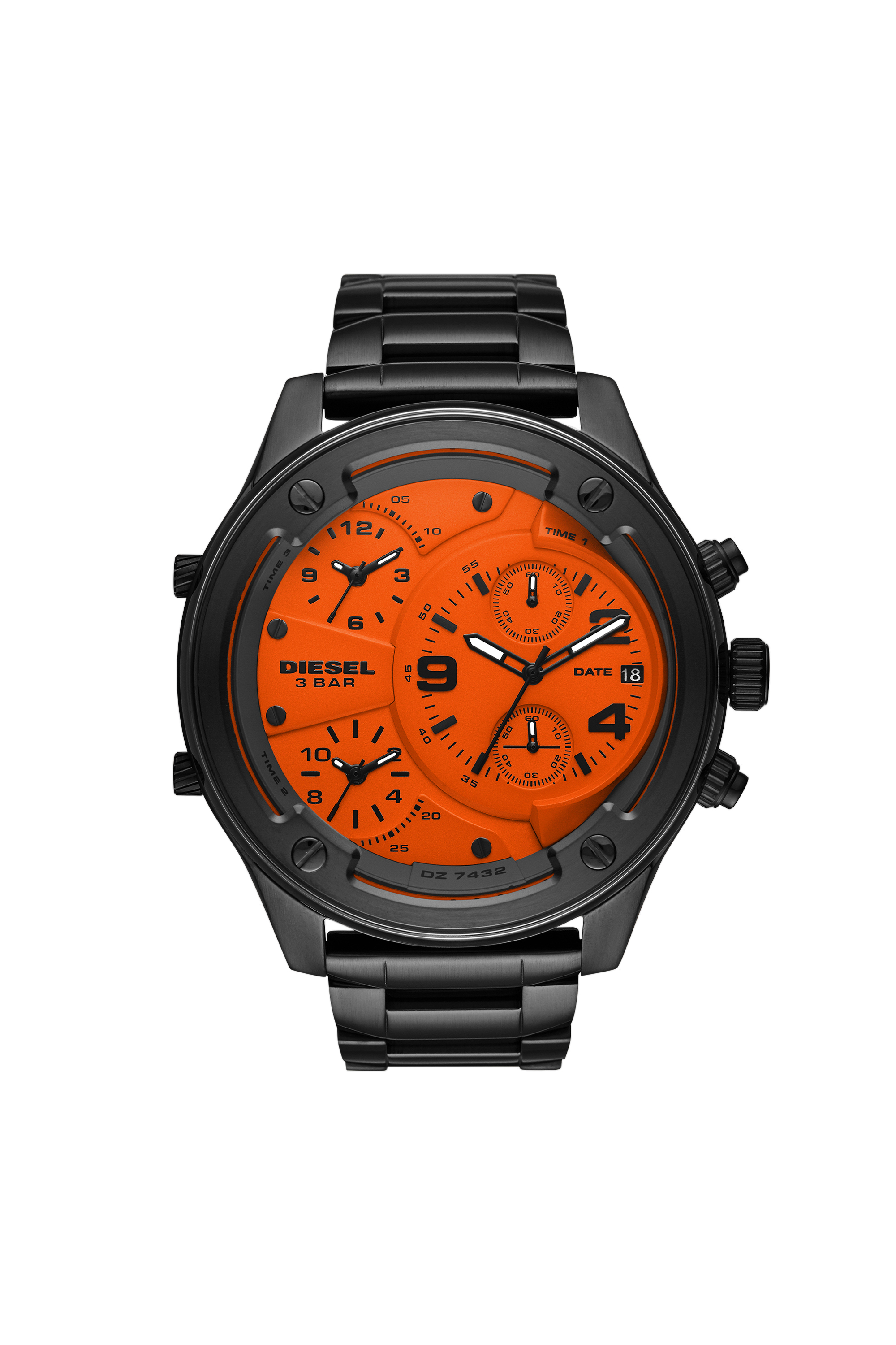 Diesel - DZ7432, Reloj Boltdown cronógrafo en acero inoxidable gris metalizado Hombre in Negro - 1