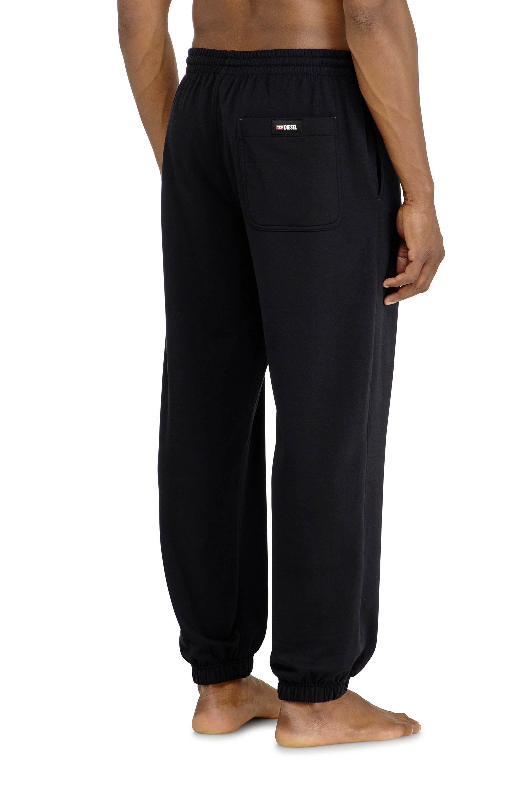 Diesel - LENNY-D-CORE, Pantal&oacute;n de ch&aacute;ndal en mezcla de algod&oacute;n afelpado Hombre in Negro - 3