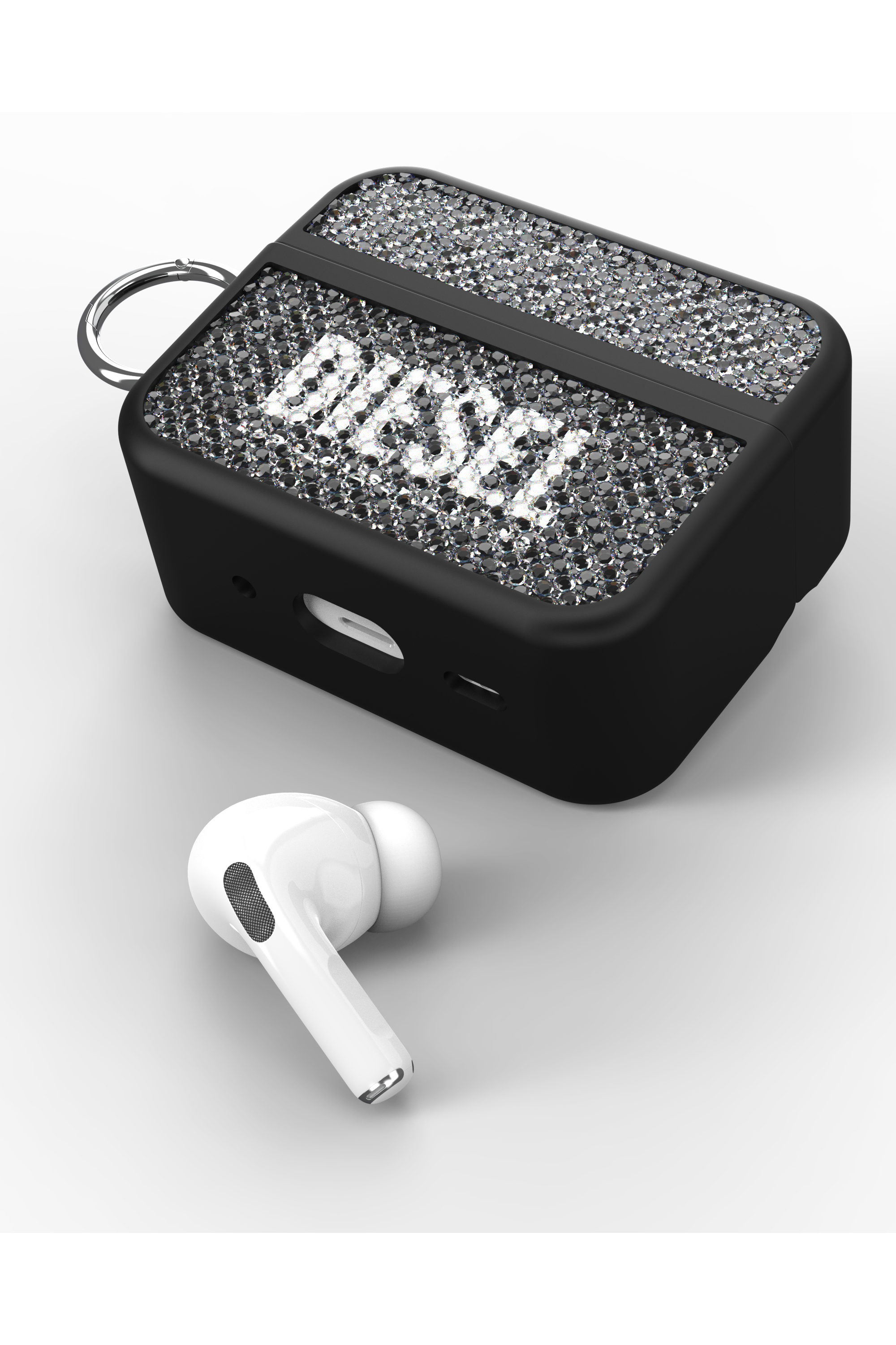 Diesel - 60195 AIRPOD CASE, Unisex's Swarovski Crystal Case for Airpods Pro / Pro 2 in Black - 3