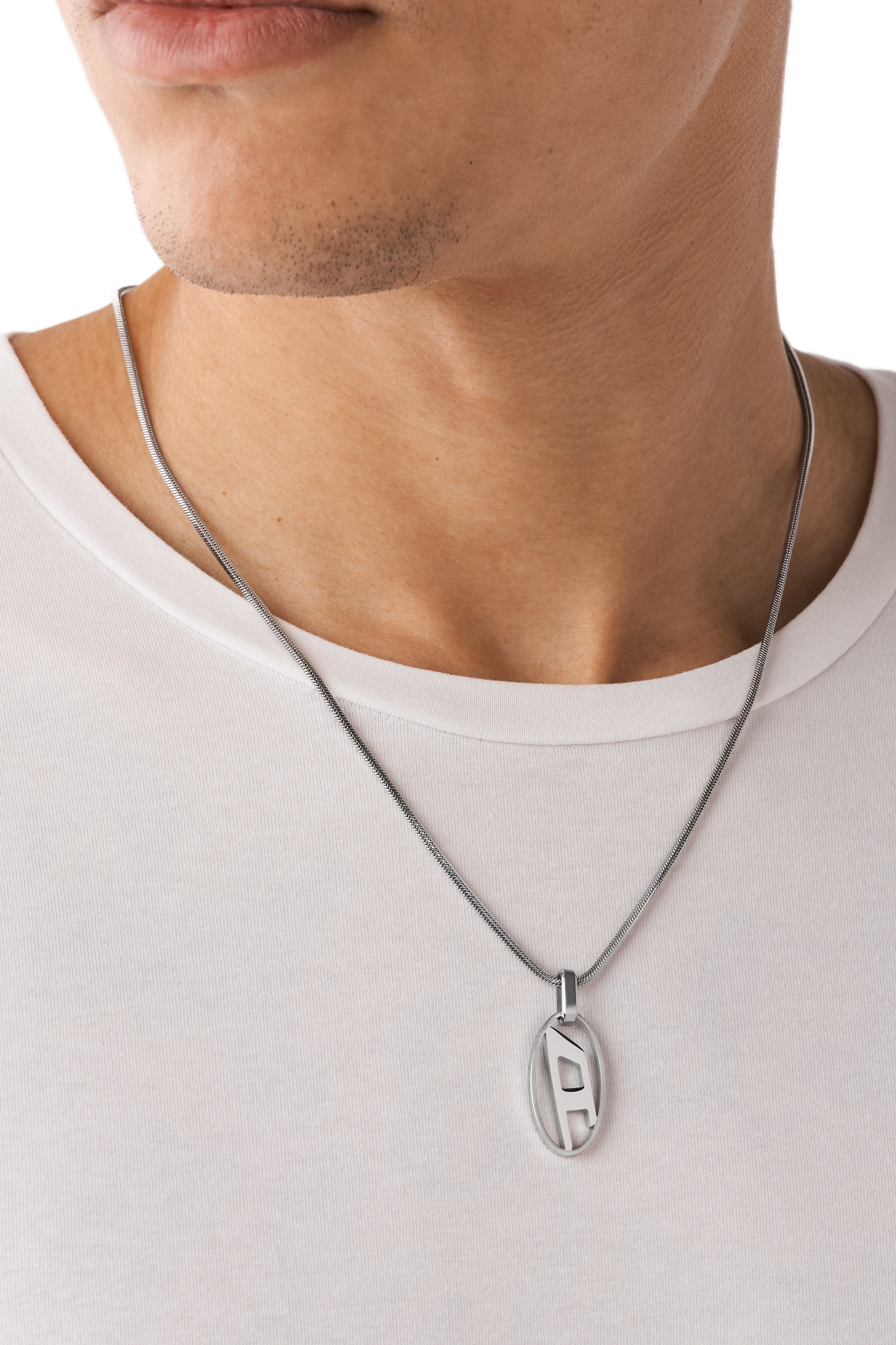 Diesel - DX1342, Collar con colgante en acero inoxidable Unisex in Plateado - 3