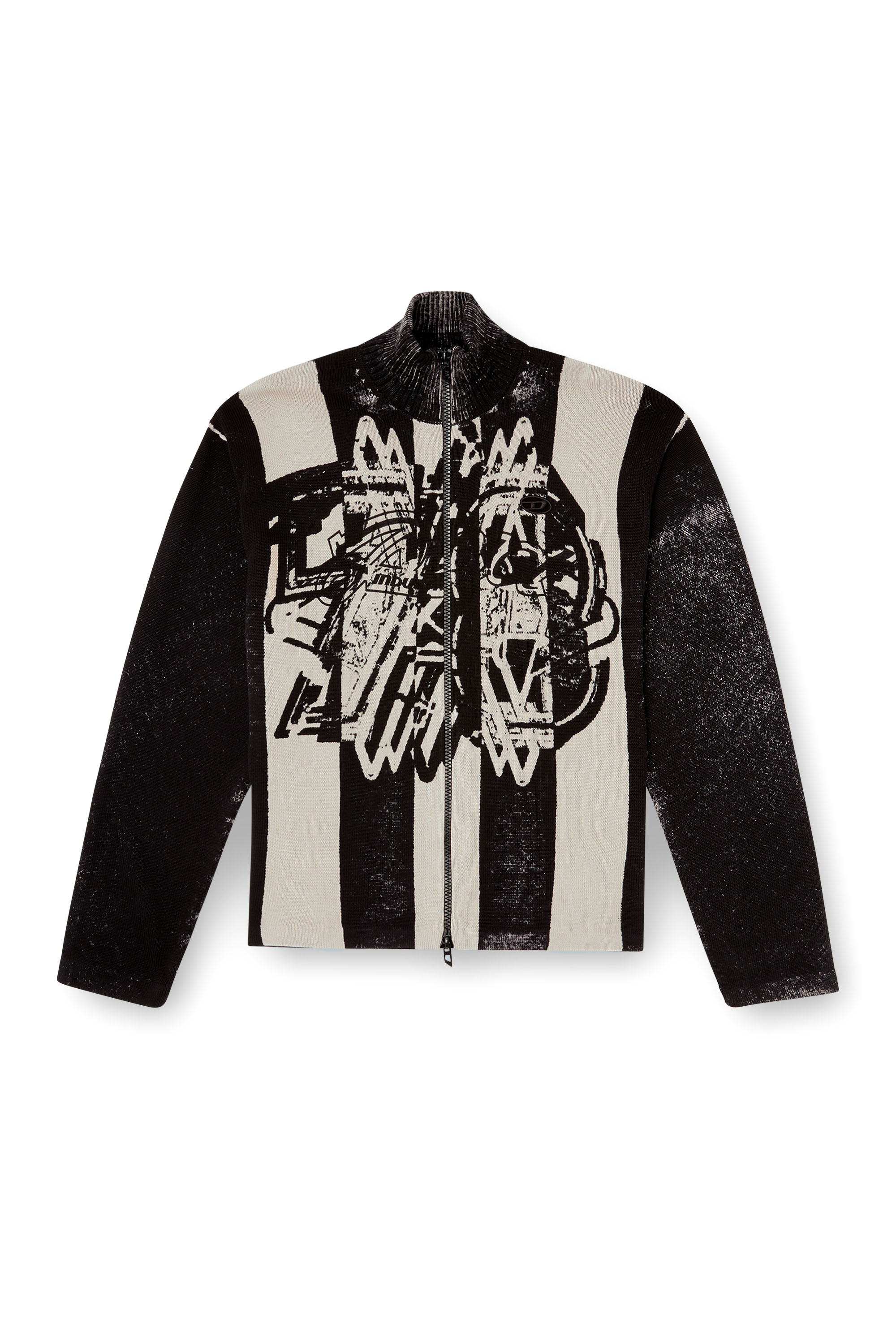 Diesel - K-OLIBA-JKT, Cárdigan con cremallera y estampado interior de rayas Hombre in ToBeDefined - 3