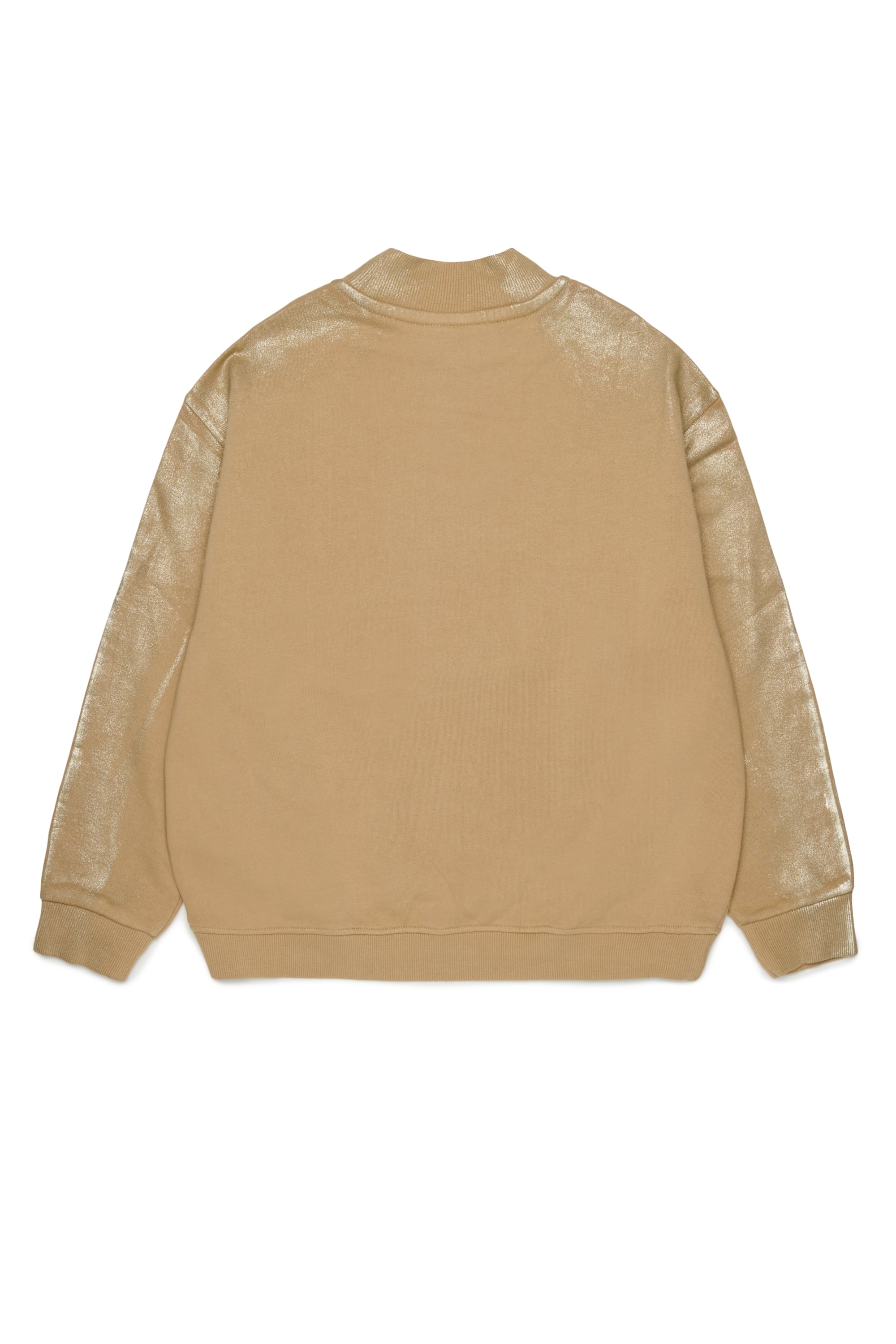 Diesel - SFALEXNS1, Sudadera con mangas de efecto met&aacute;lico Mujer in Marr&oacute;n - 2