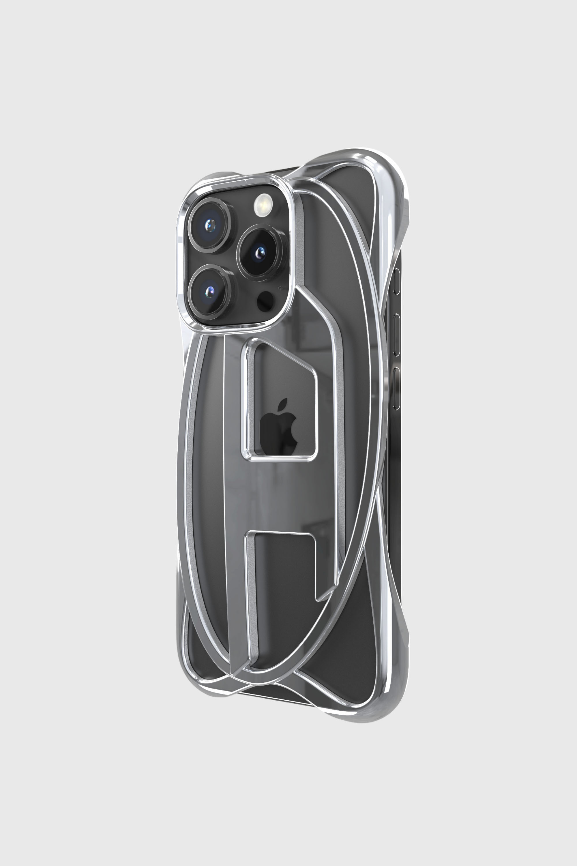 Diesel - 60267 CAGED D CASE, Funda Enrejada D iPhone 16 Pro Unisex in Gris - 3