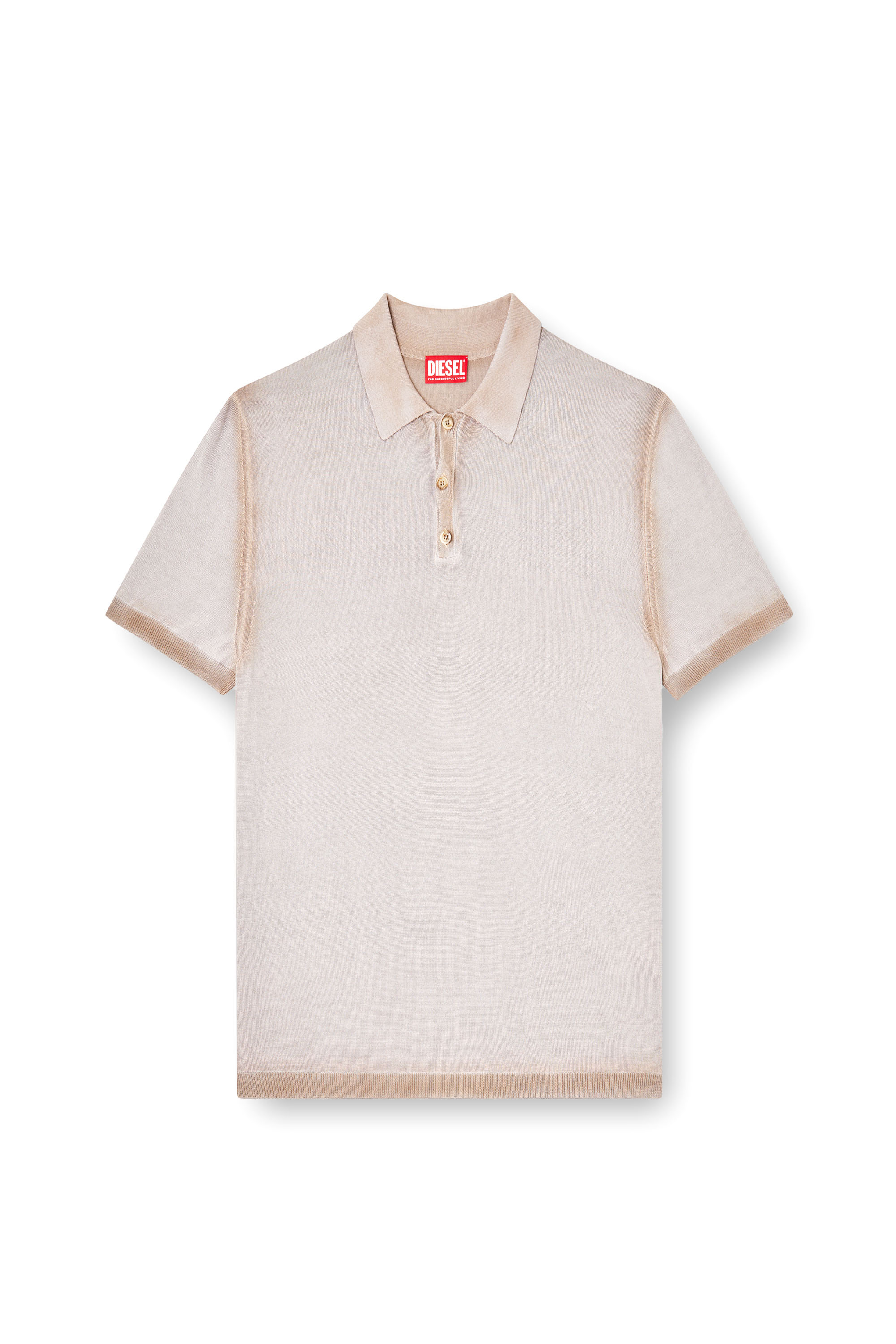 Diesel - K-VIRTO, Polo tejido en degradé Hombre in Beige - 3
