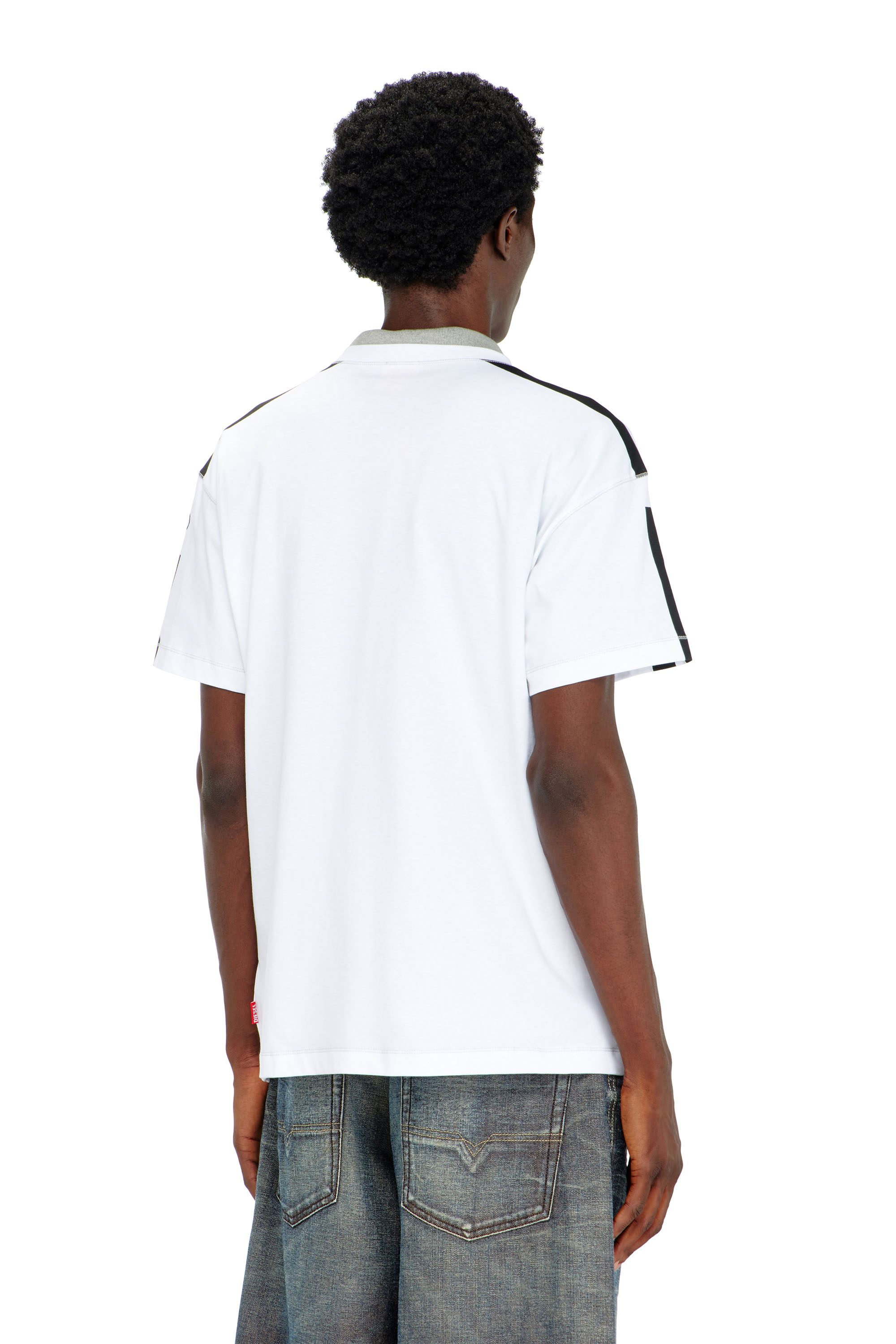 Diesel - T-NORM-V12, Camiseta de algod&oacute;n con estampados gr&aacute;ficos en contraste Hombre in Blanco - 4