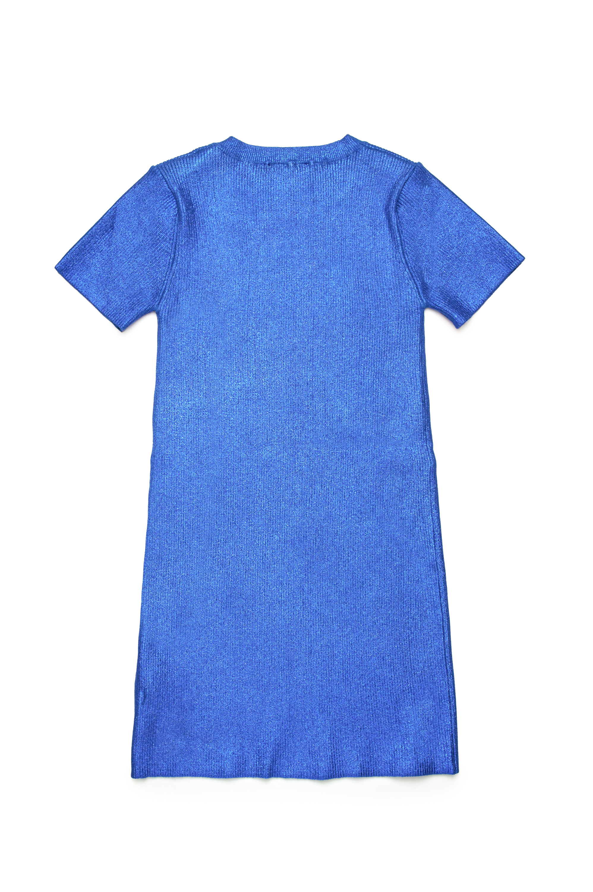 Diesel - DMONERVAX, Vestido de punto de canalé metálico Mujer in Azul marino - 2