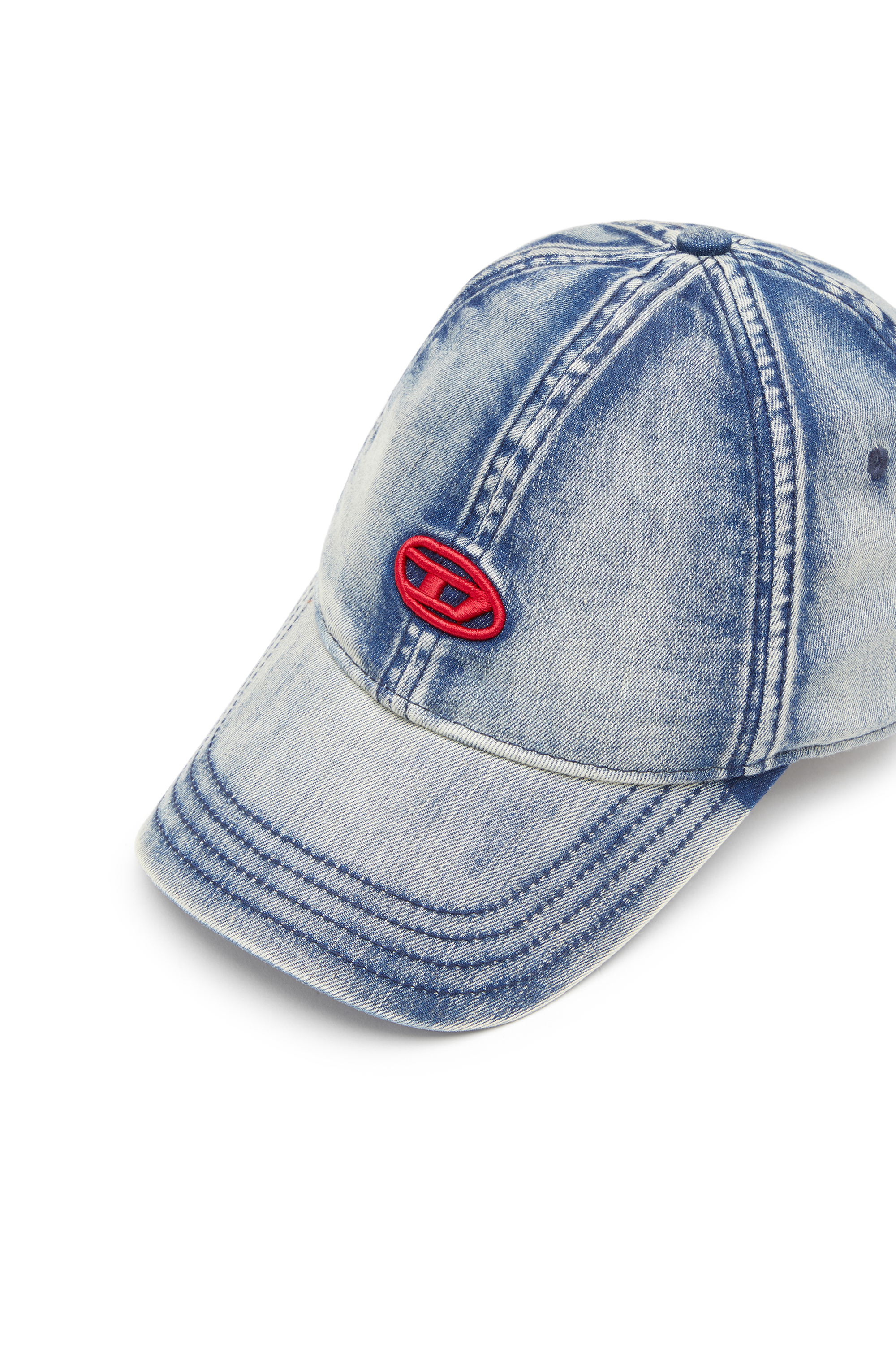 Diesel - C-GABLE, Gorra de béisbol de denim tratado Hombre in Azul marino - 3