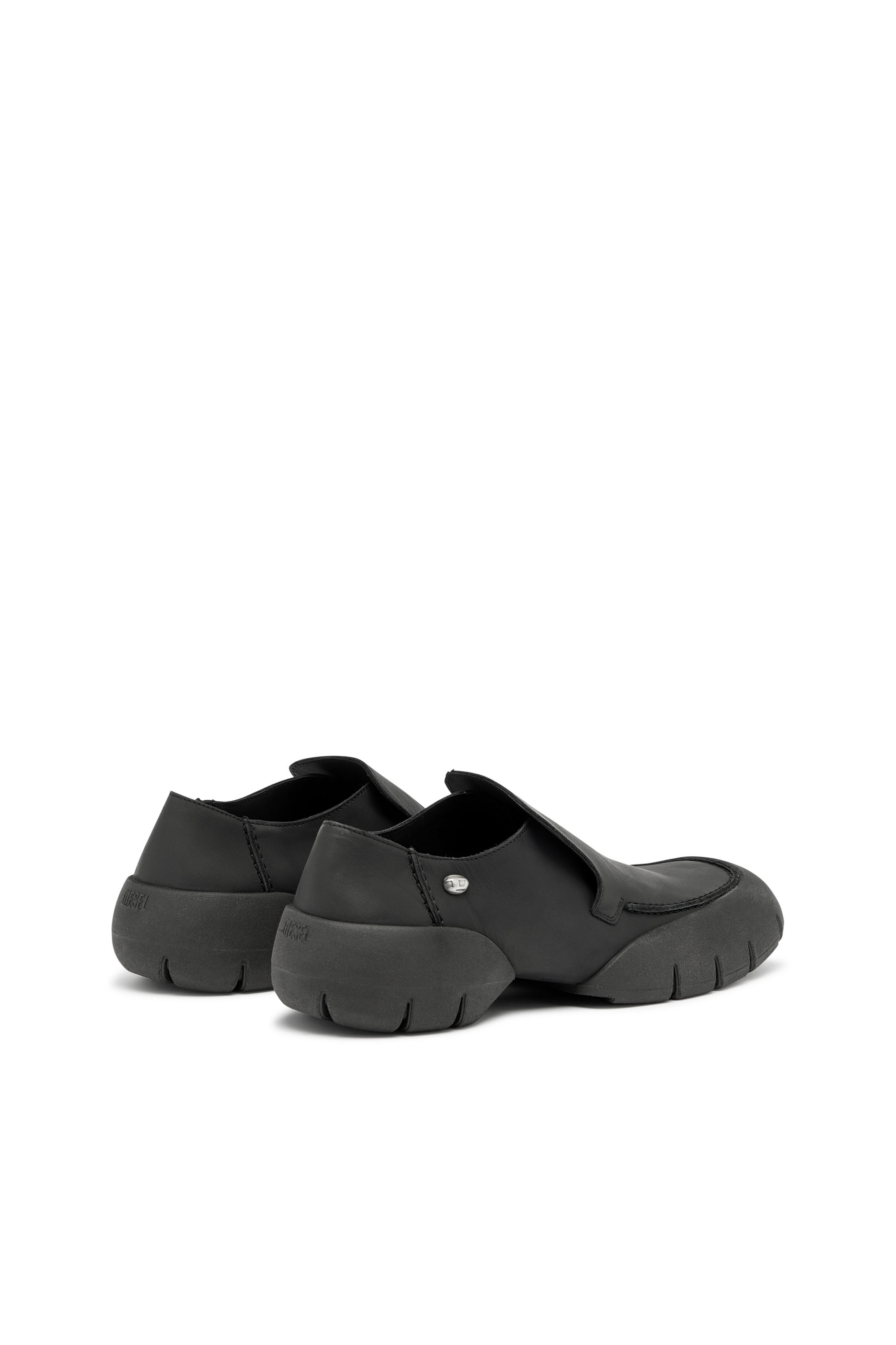 Diesel - D-MATHIEU SC, D-Mathieu-Mocas&iacute;n de piel cepillada con suela de goma Hombre in Negro - 3