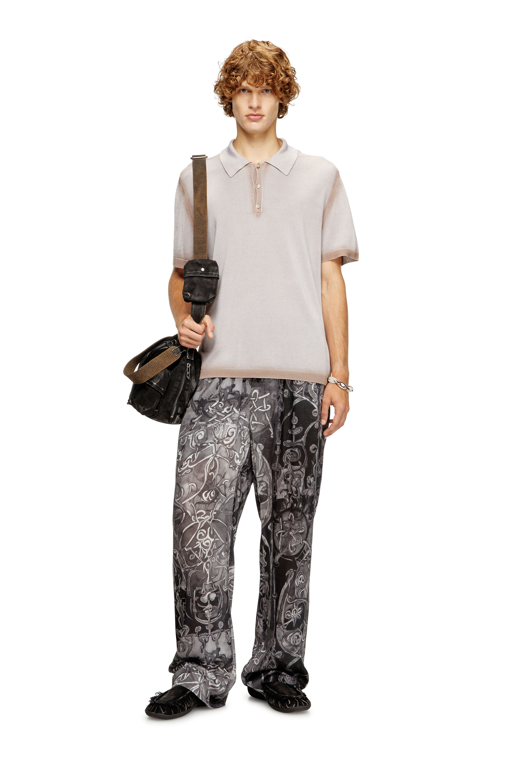 Diesel - K-VIRTO, Polo tejido en degradé Hombre in Beige - 4