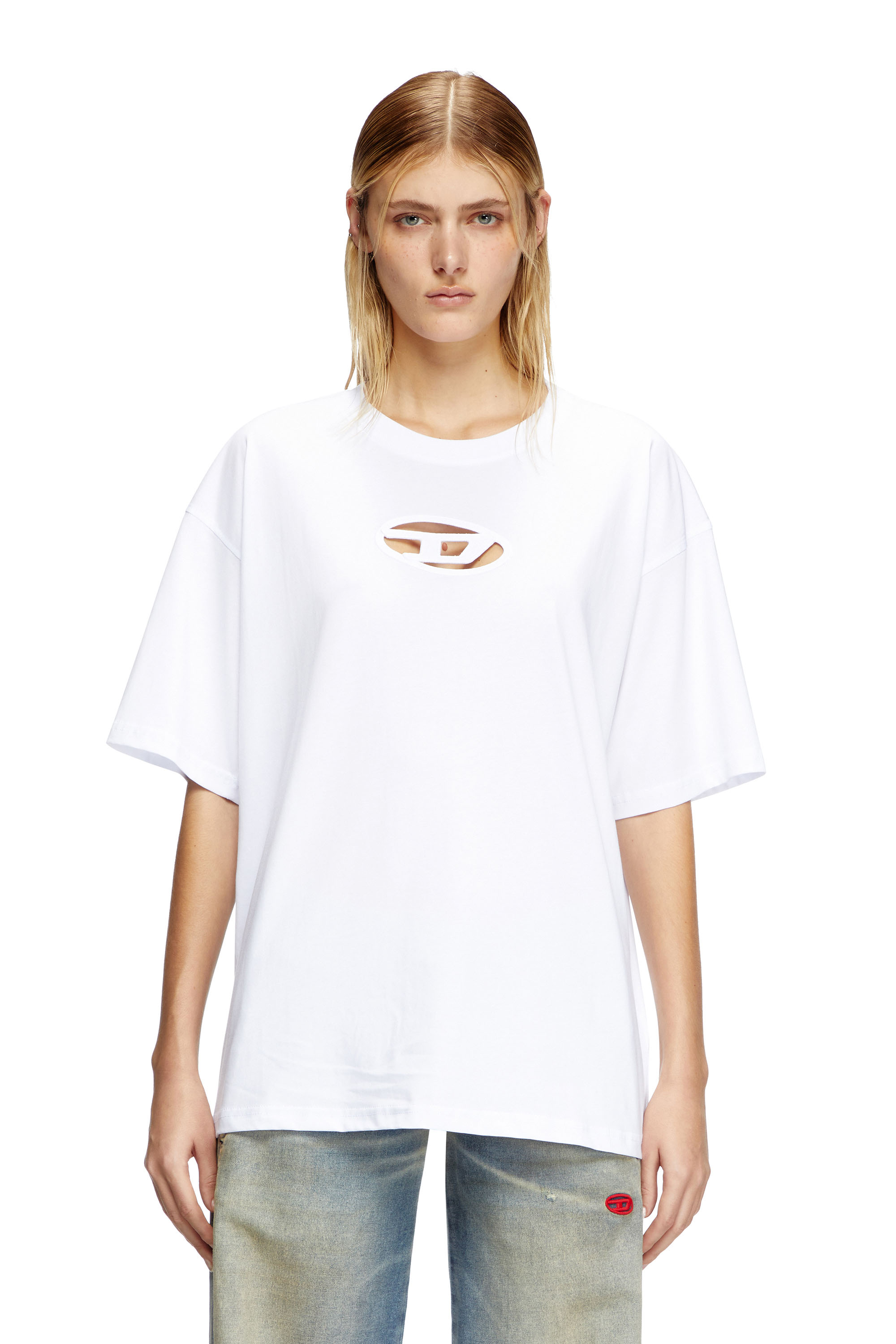 Diesel - T-BOXT-OD, Camiseta con Oval D bordado Unisex in Blanco - 5