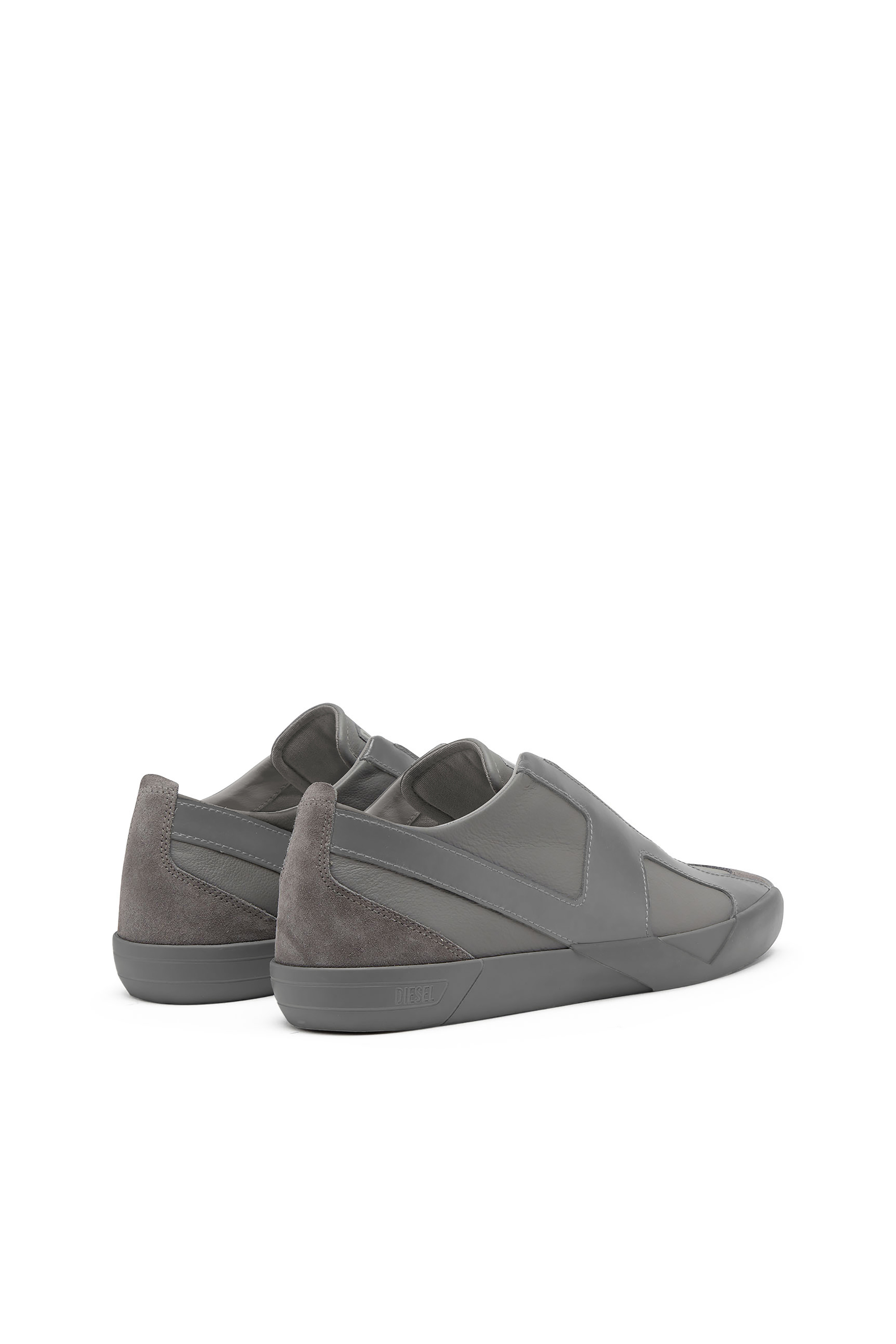 Diesel - S-SLANTE-D LOW, S-Slante-D-Deportivas de ante y cuero con logotipo D Hombre in Gris - 3