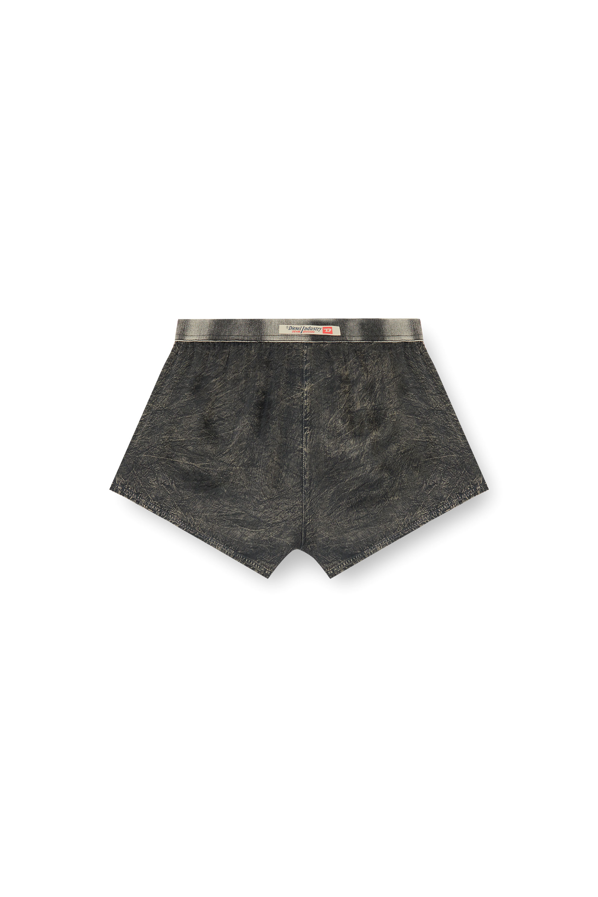 Diesel - SURYA-DNM, Pantalones cortos de viscosa fluida tratada Mujer in Gris - 2