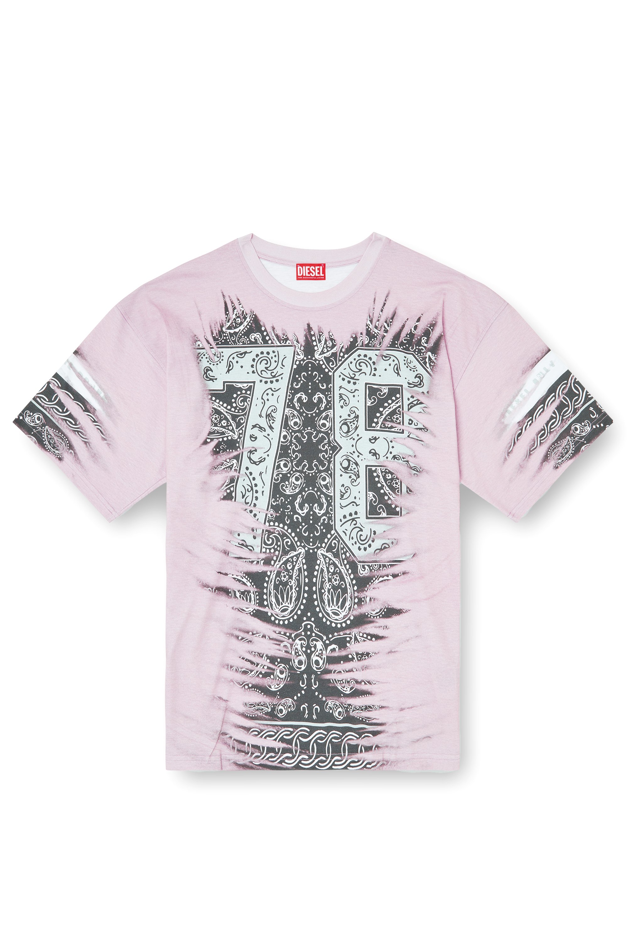 Diesel - T-BOXT-78-R1, Camiseta con estampado de bandana 78 Hombre in Rosa - 3