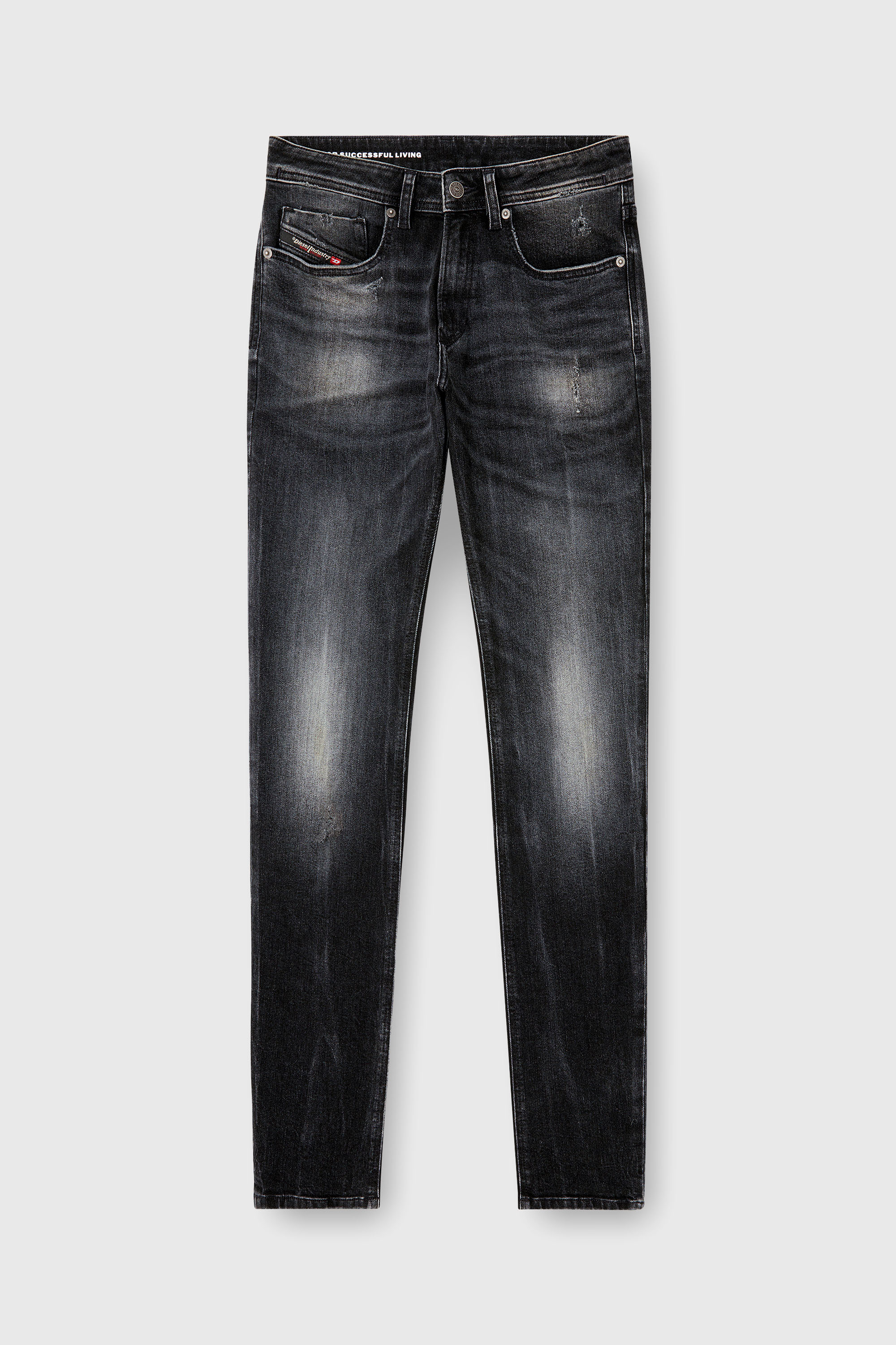 Diesel - Skinny Jeans 1979 Sleenker 0DBDP Hombre, Negro/Gris oscuro - 6