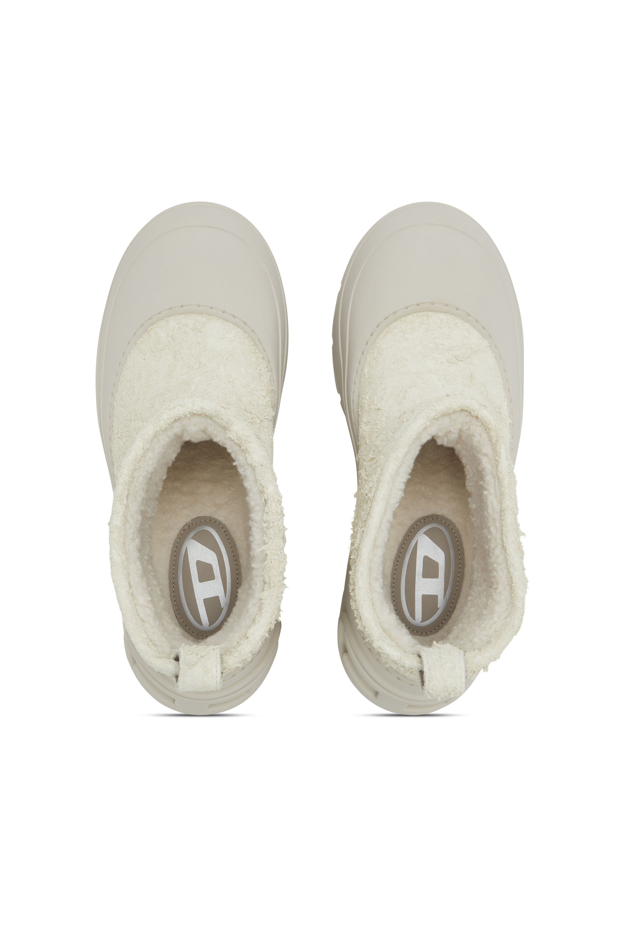 Diesel - D-DONALD MONTONE, D-Donald-Botines gruesos con suela dentada Hombre in Blanco - 4