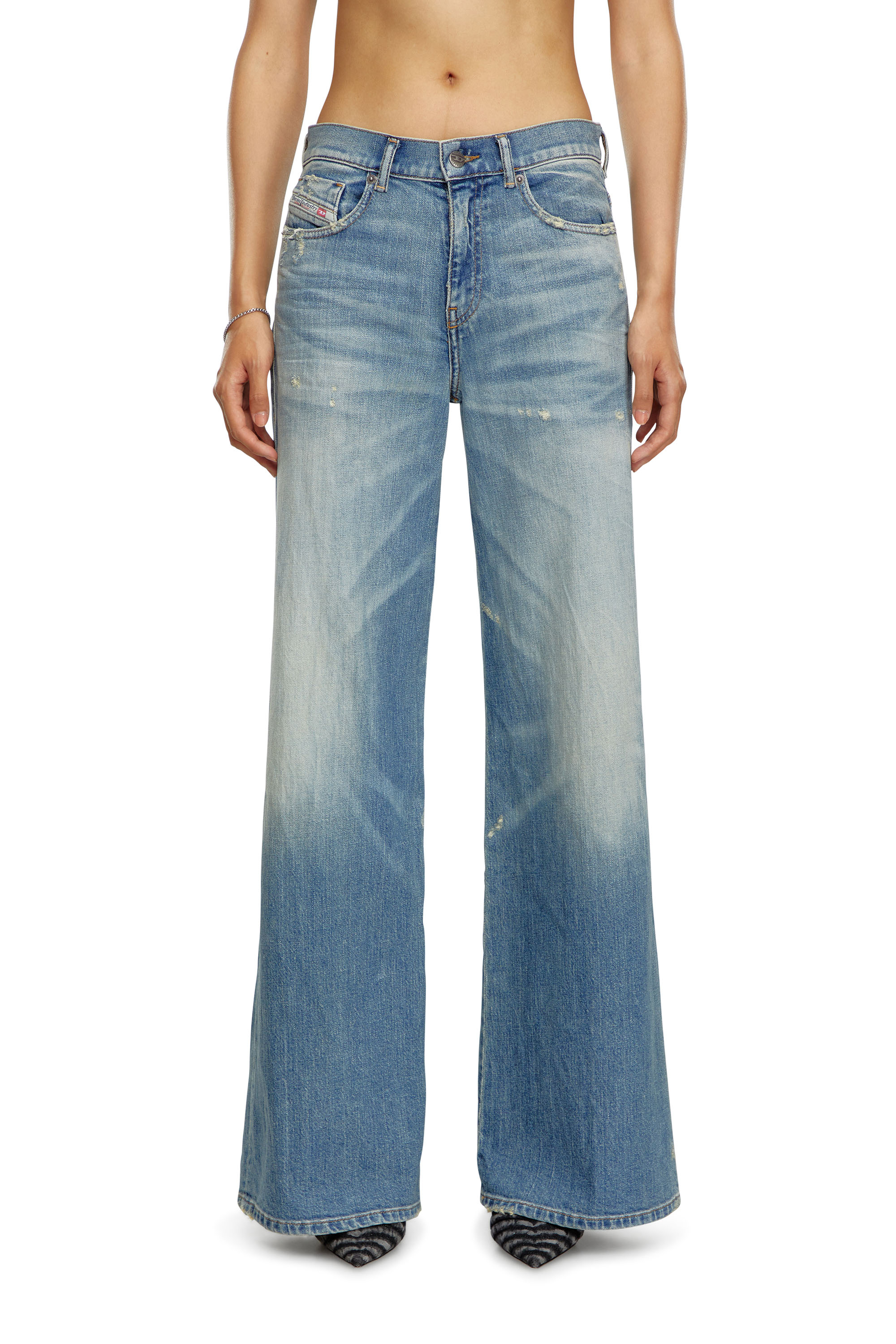 Diesel - Flare Jeans 1978 D-Akemi 09J44 Mujer, Azul medio - 3