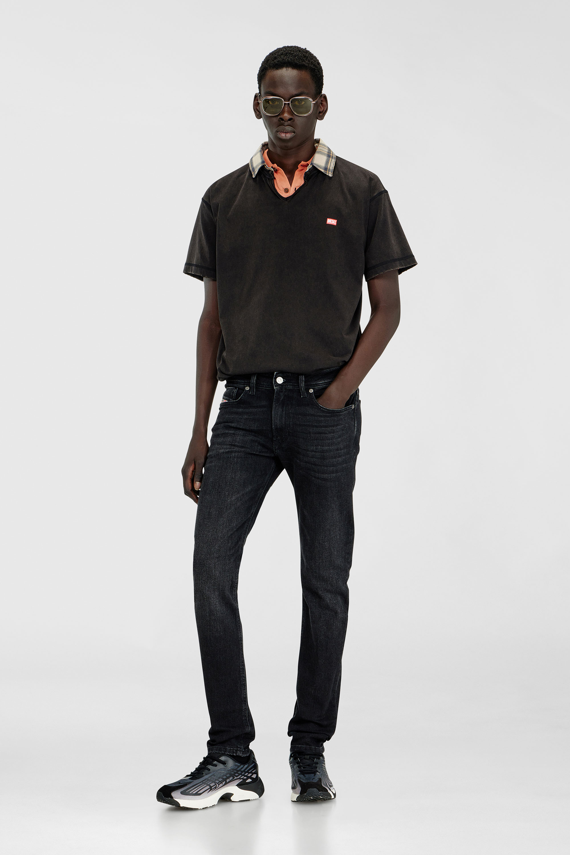Diesel - Skinny Jeans 1979 Sleenker 0GRDA Hombre, Negro/Gris oscuro - 1