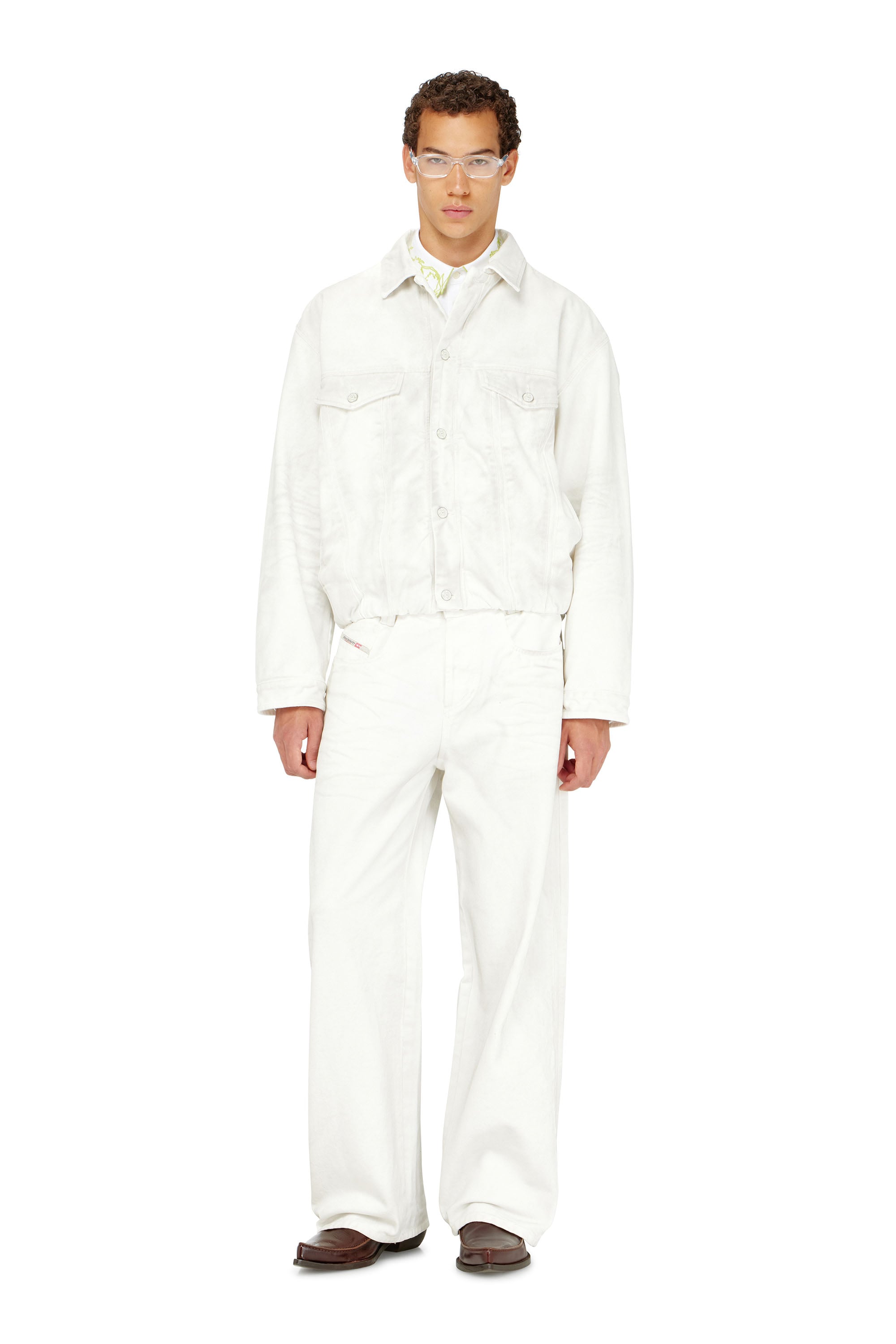 Diesel - D-MORVI-FSJ1, Chaqueta vaquera el&aacute;stica Hombre in Blanco - 2