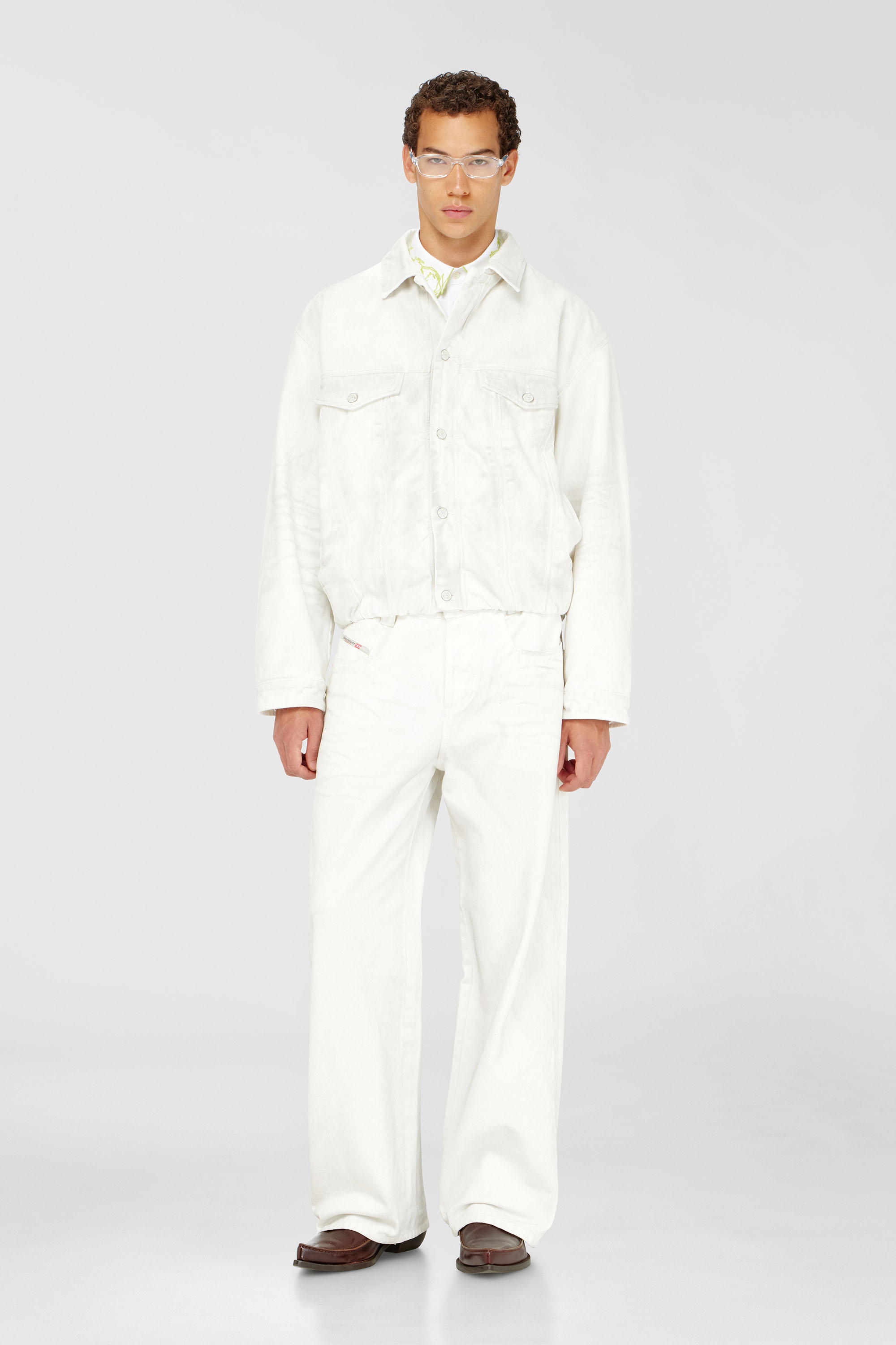 Diesel - D-MORVI-FSJ1, Chaqueta vaquera el&aacute;stica Hombre in Blanco - 2