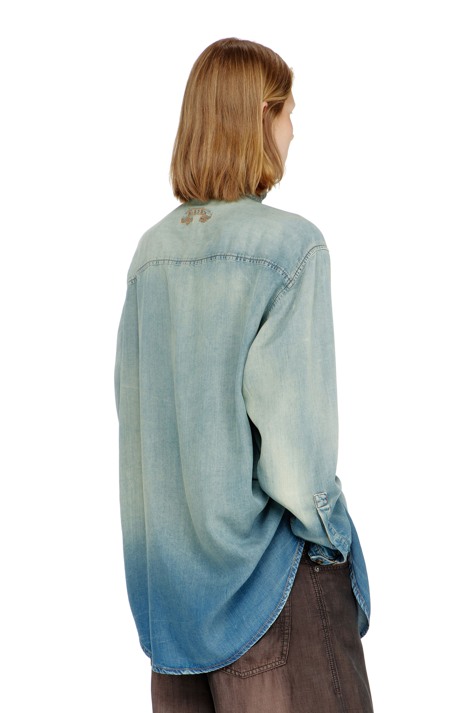 Diesel - DE-ARVEN-S1, Camisa de denim fluido jaspeado Mujer in ToBeDefined - 3