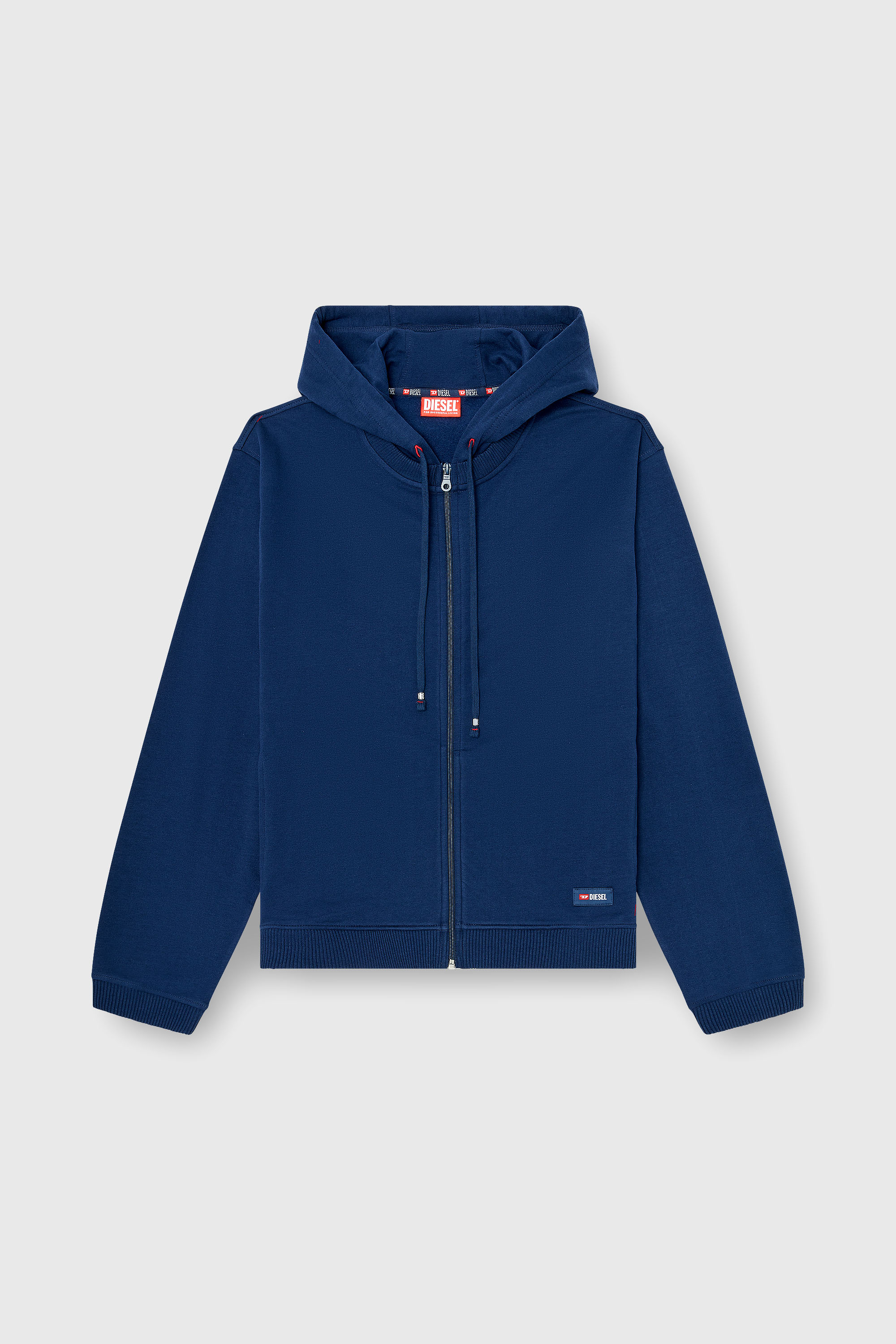 Diesel - JOY-D-CORE, Sudadera con capucha en mezcla de algod&oacute;n afelpado Hombre in Azul marino - 2