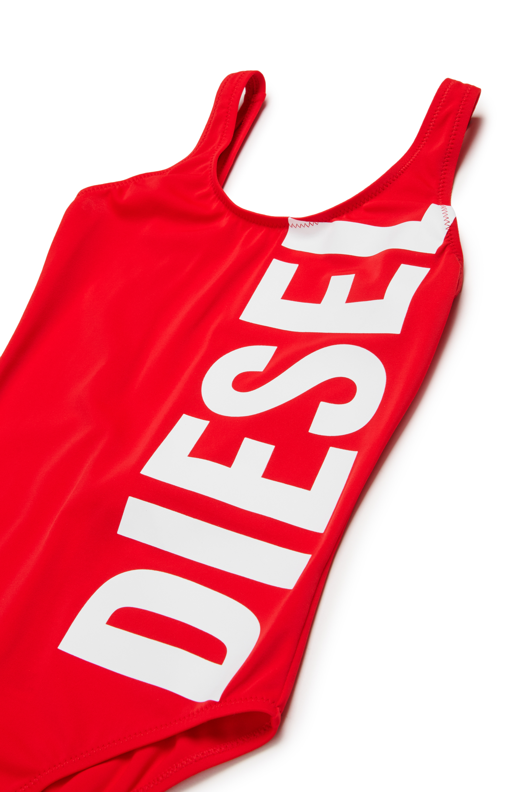 Diesel - MIDELY, Ba&ntilde;ador de color liso con maxi logo Mujer in Rojo - 3