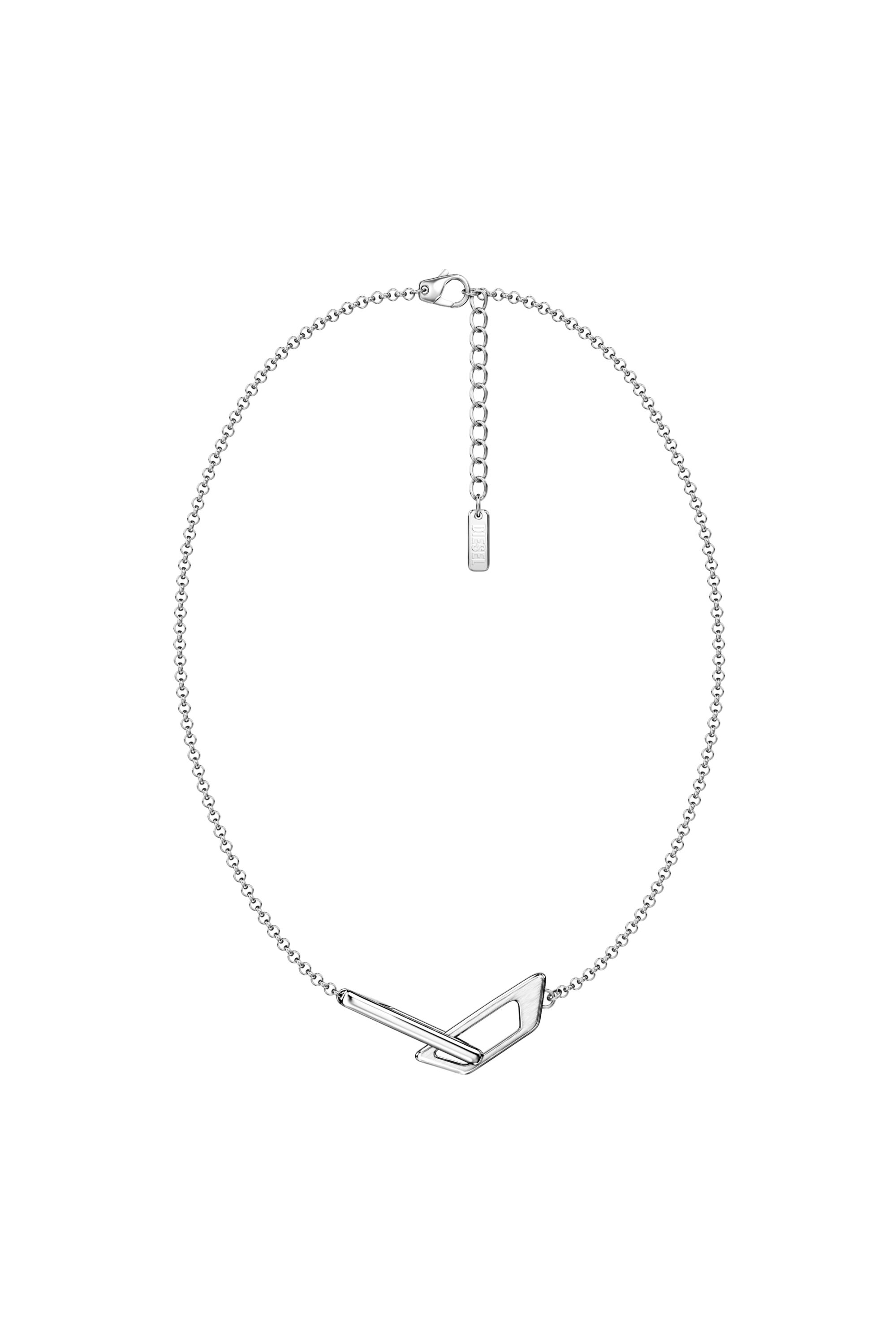 Diesel - DX1727040, Unisex's Stainless Steel Band Necklace in Silver - 1