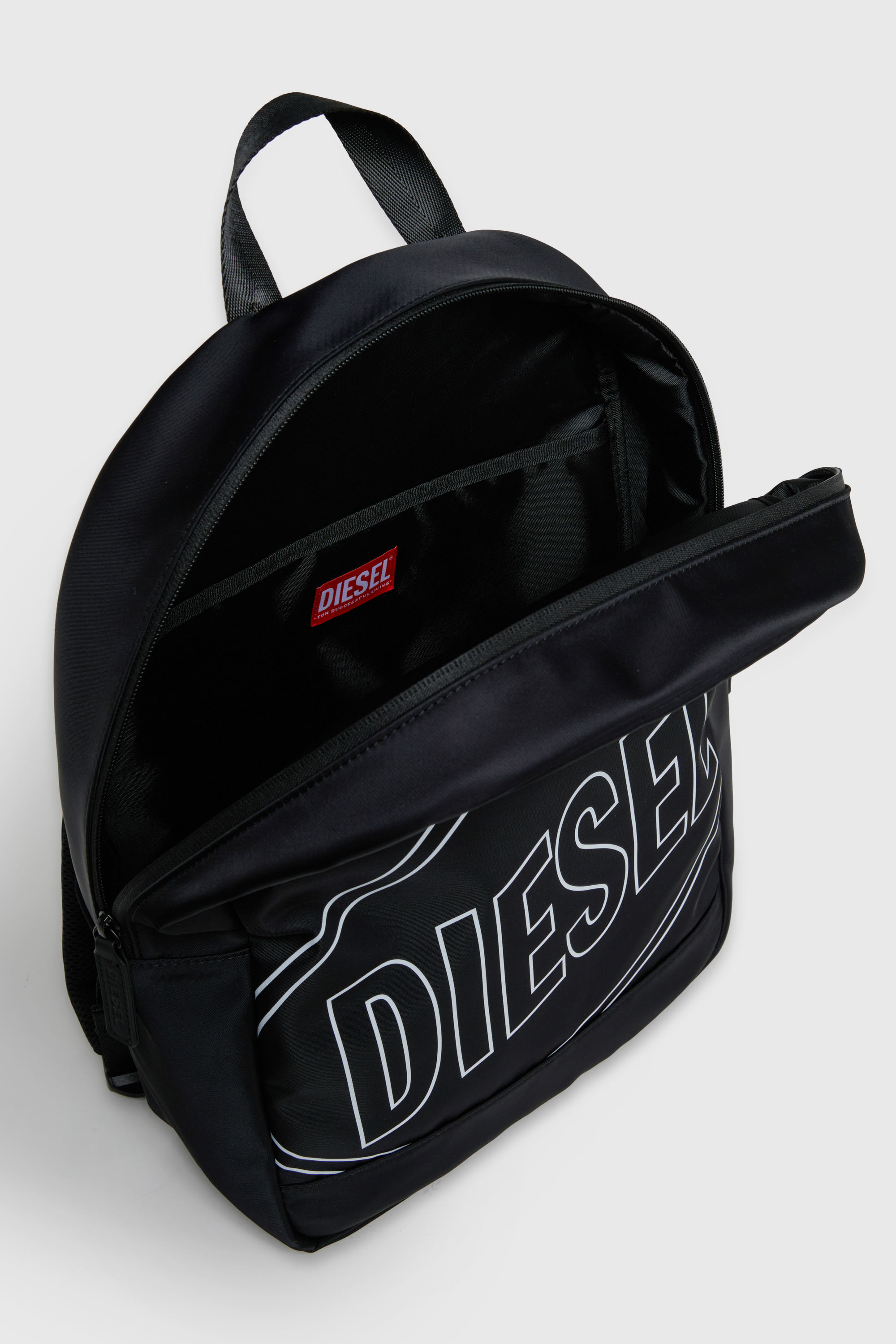 Diesel - WCIRCLE, WCIRCLE - Mochila de nailon con logo estampado Hombre in Negro - 4