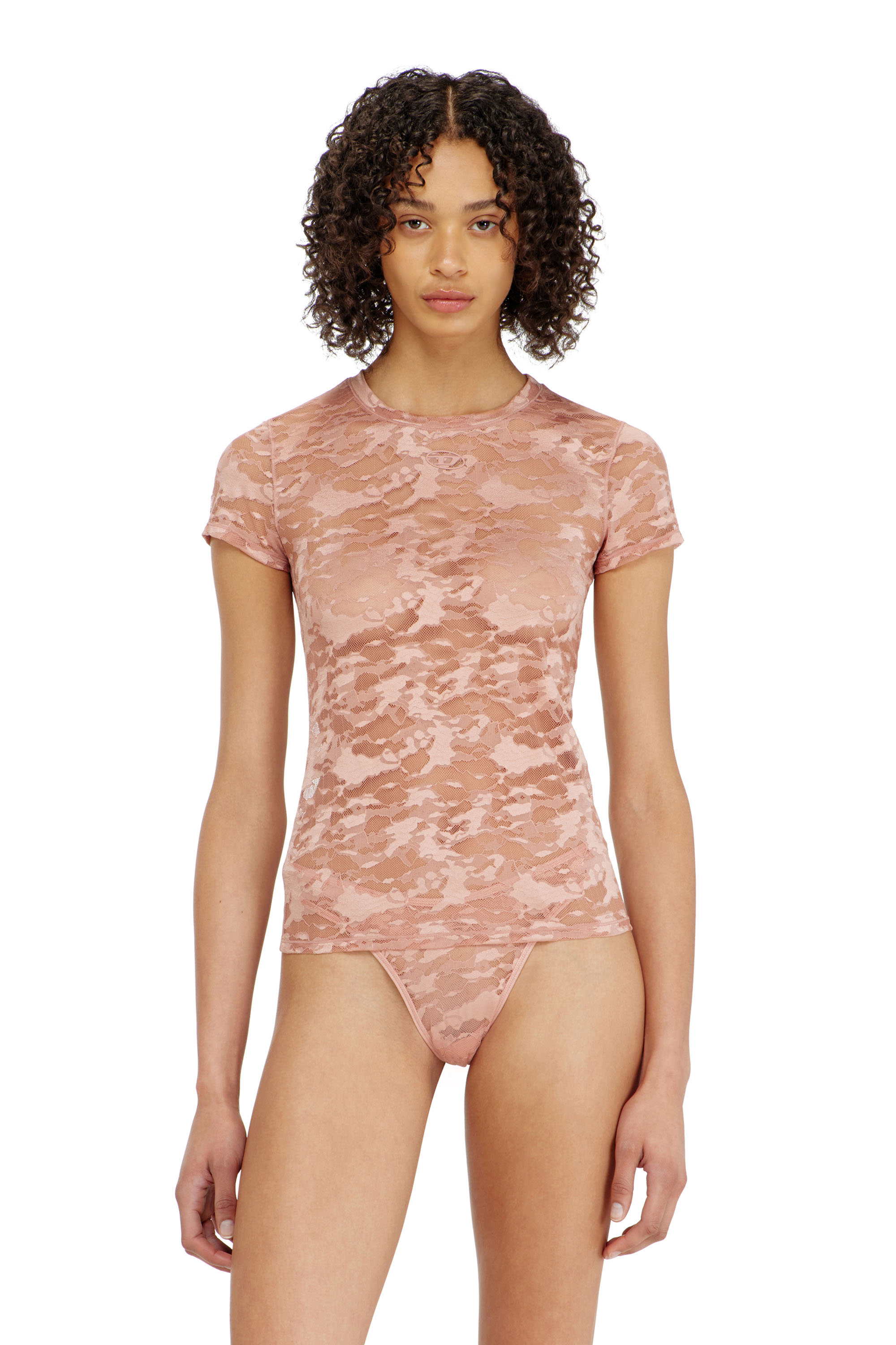 Diesel - KASIA-UTLT, Woman's Camo lace T-shirt in null - 1