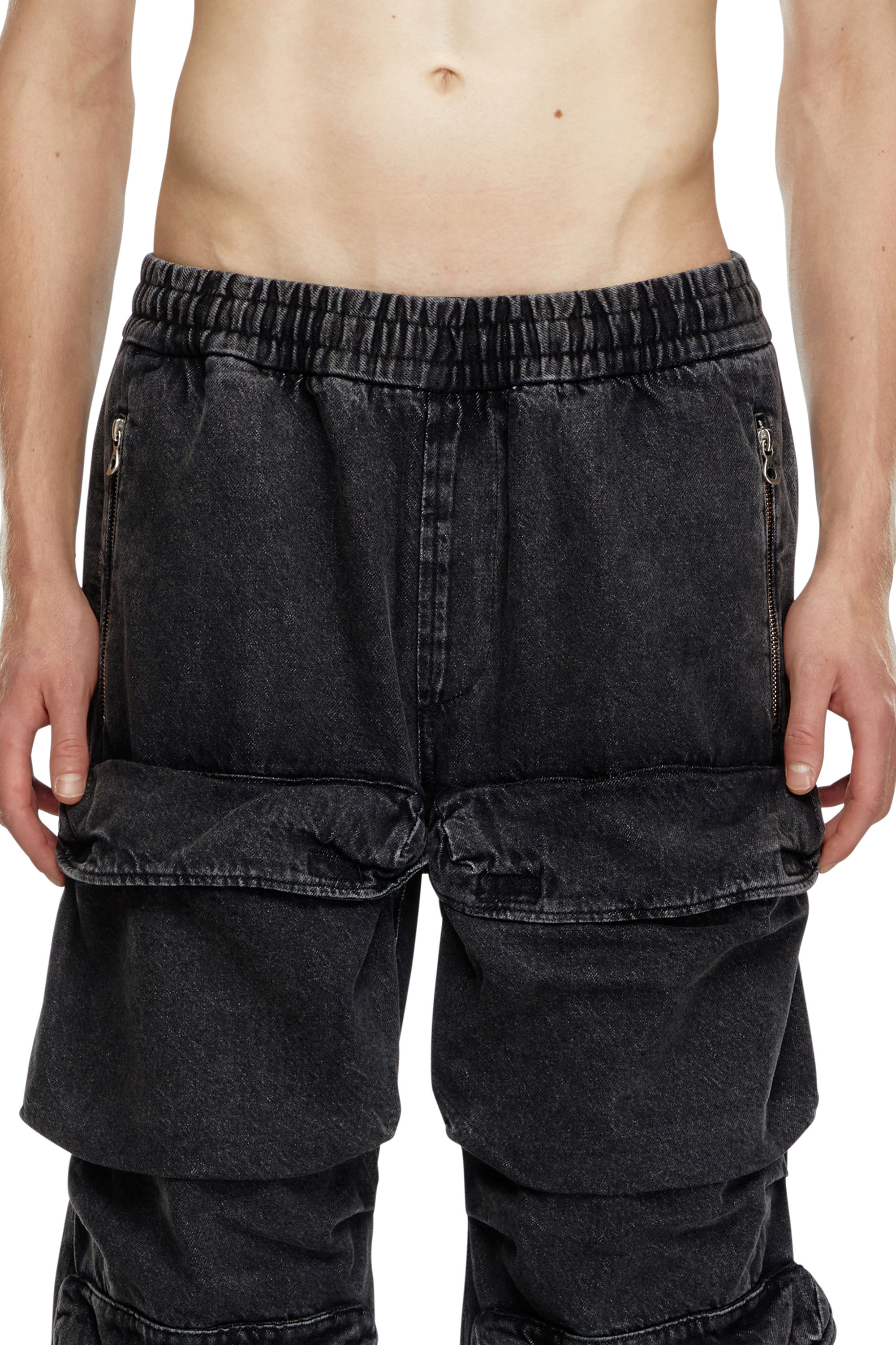 Diesel - Straight Jeans D-Baertson 0CBDH, Hombre Straight Jeans - D-Baertson in Negro - Image 4