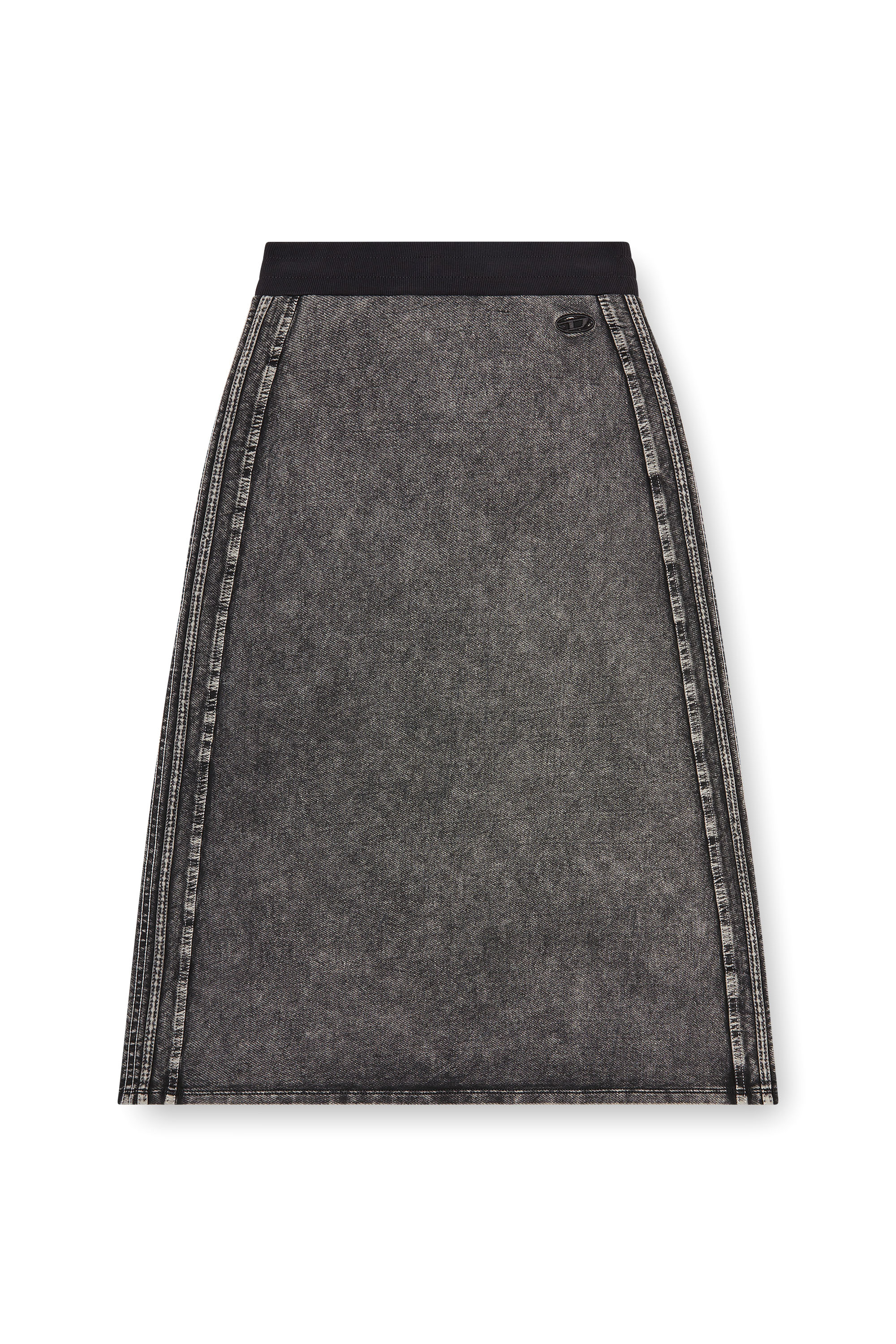 Diesel - O-ERMY, Falda de algod&oacute;n afelpado con bandas laterales Mujer in ToBeDefined - 2