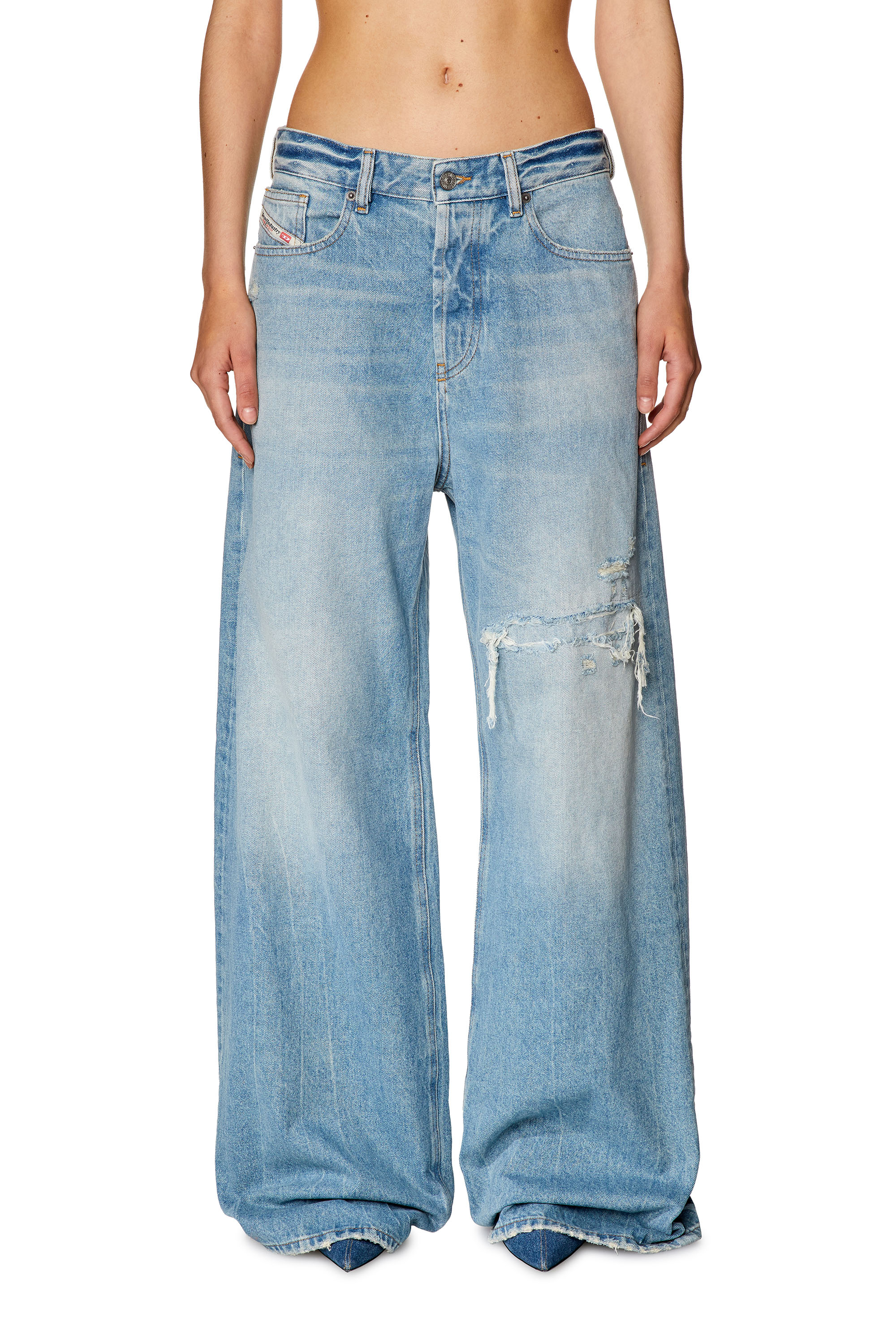 Diesel - Relaxed Jeans 1996 D-Sire 09E25 Mujer, Azul Claro - 3