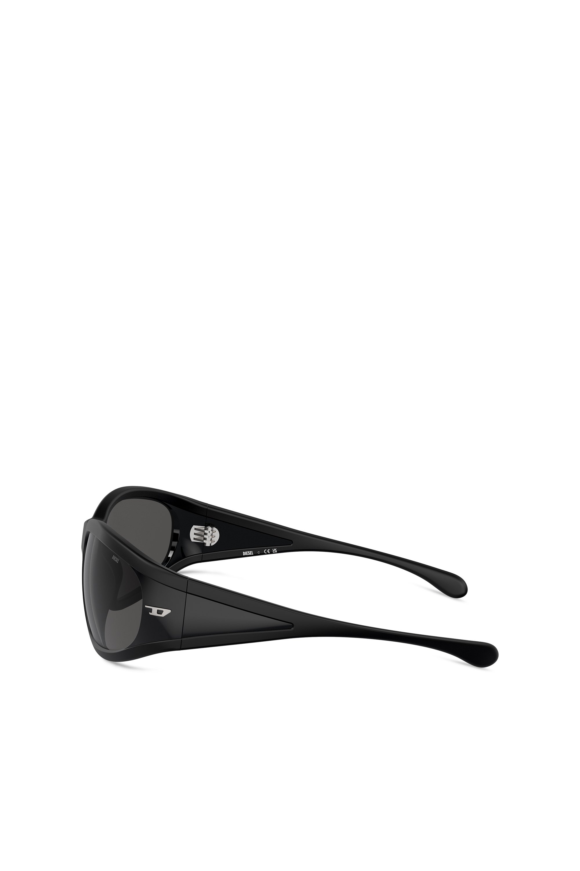 Diesel - 0DL3002, Unisex Rectangular sunglasses in acetate in Black - Image 2