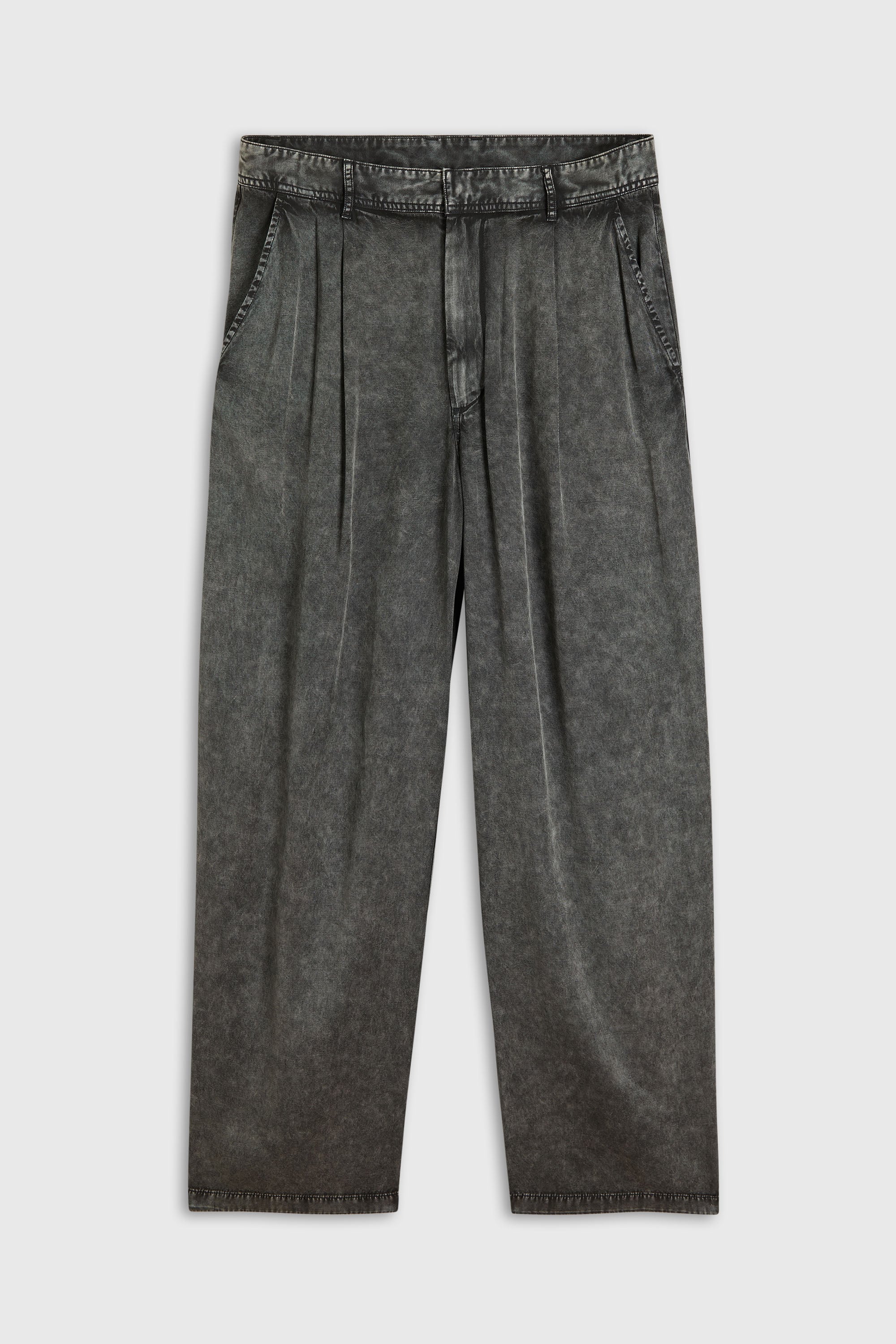 Diesel - P-FAUST-NIBC, Pantal&oacute;n wide leg de viscosa efecto denim Hombre in Gris - 2