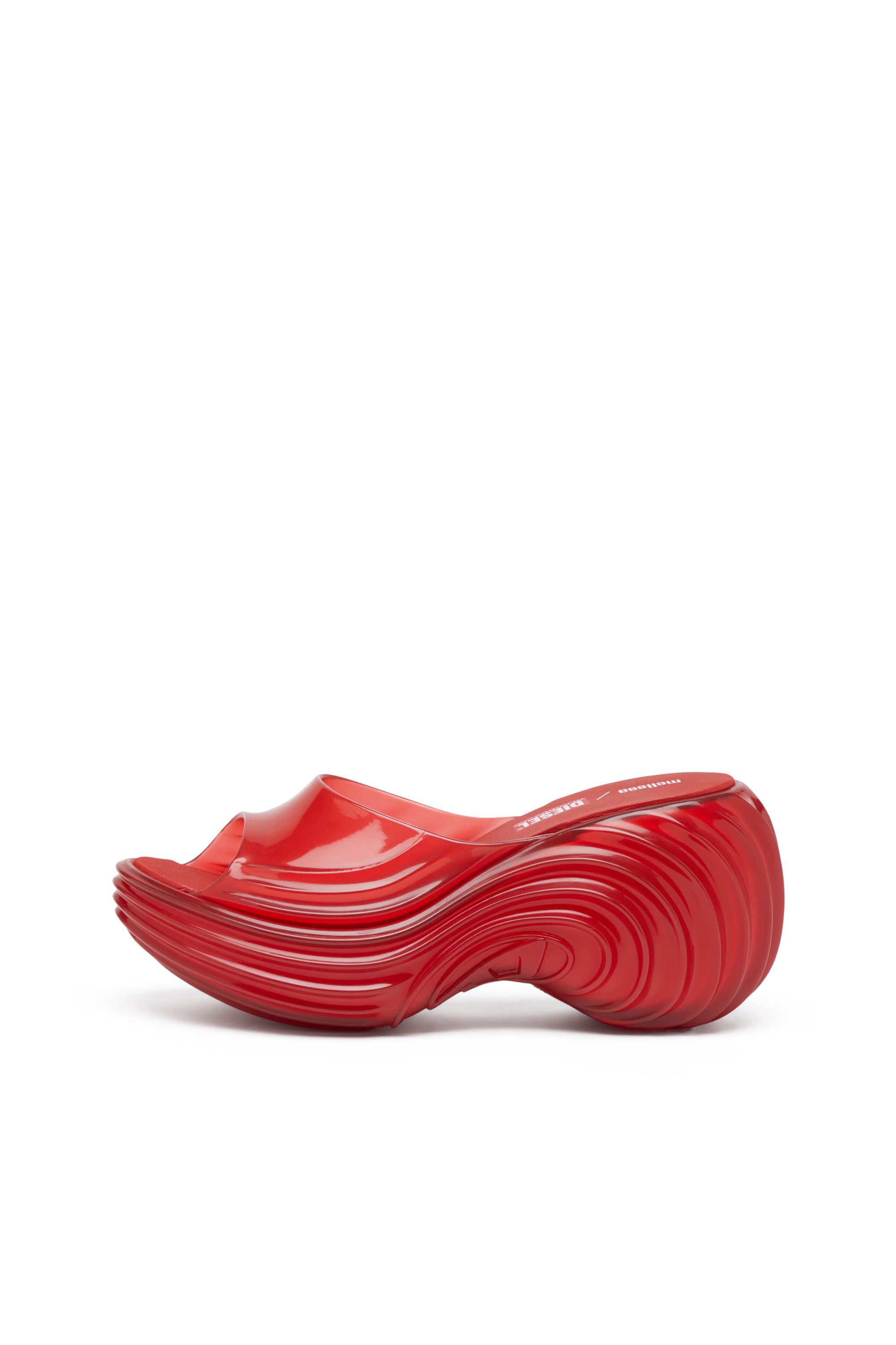 Diesel - MELISSA QUANTUM PLATFORM, Zueco de plataforma en Melflex® Mujer in Rojo - 3