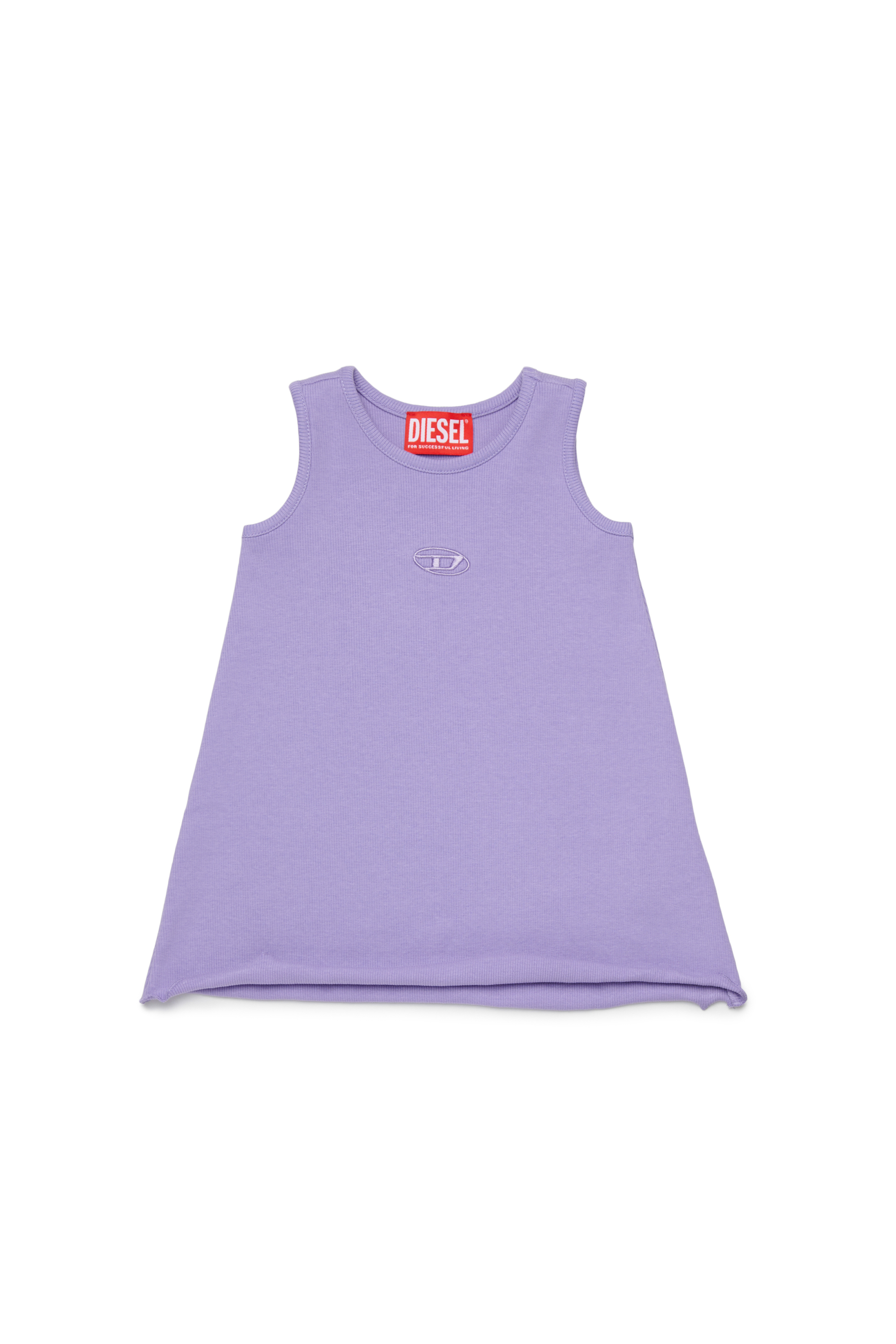 Diesel - DASPYB, Vestido de tirantes con logo bordado Mujer in Morado - 1