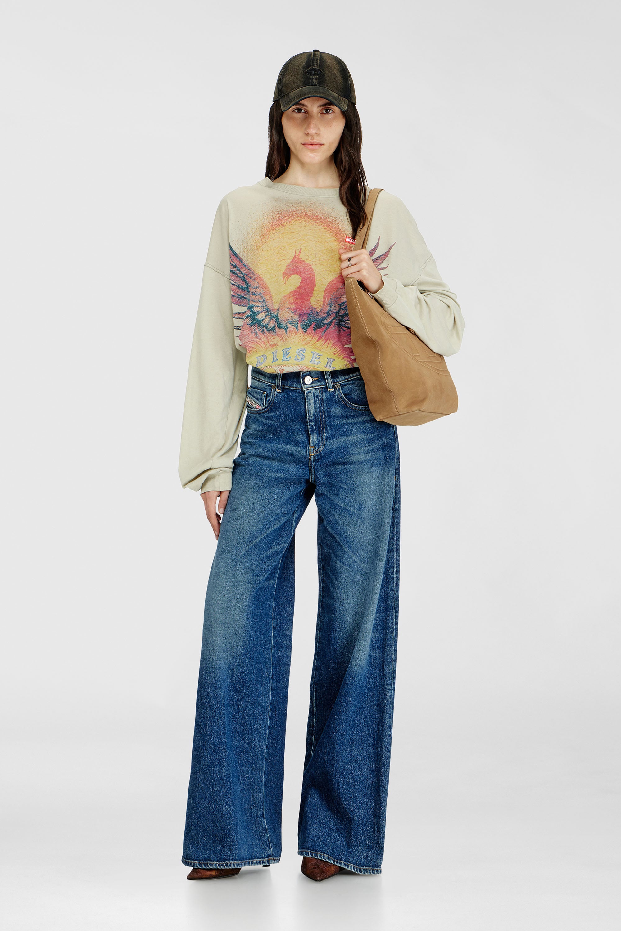 Diesel - Flare Jeans 1978 D-Akemi 09L21 Mujer, Azul medio - 1