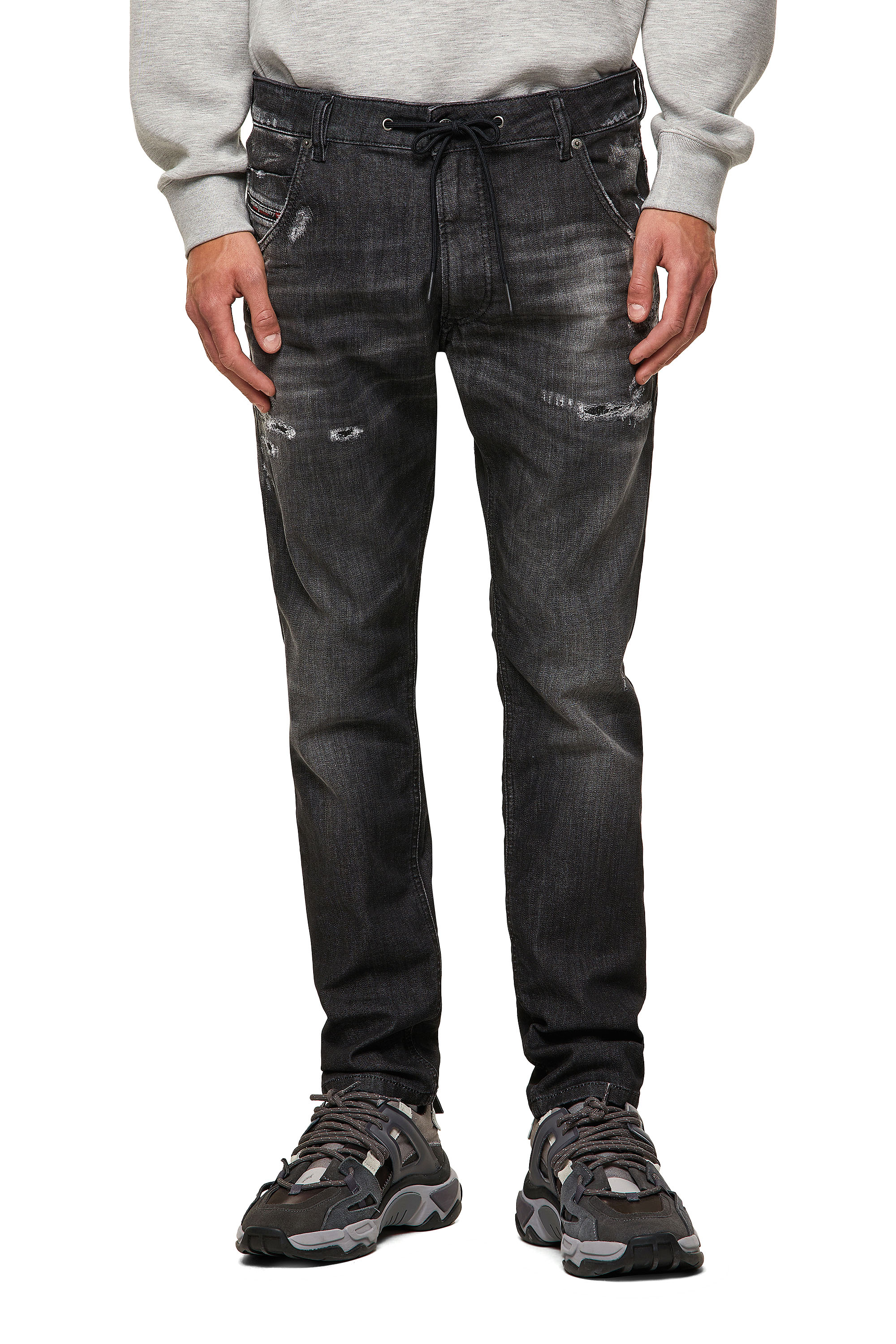 Krooley JoggJeans® 09B53, Negro/Gris oscuro - Vaqueros