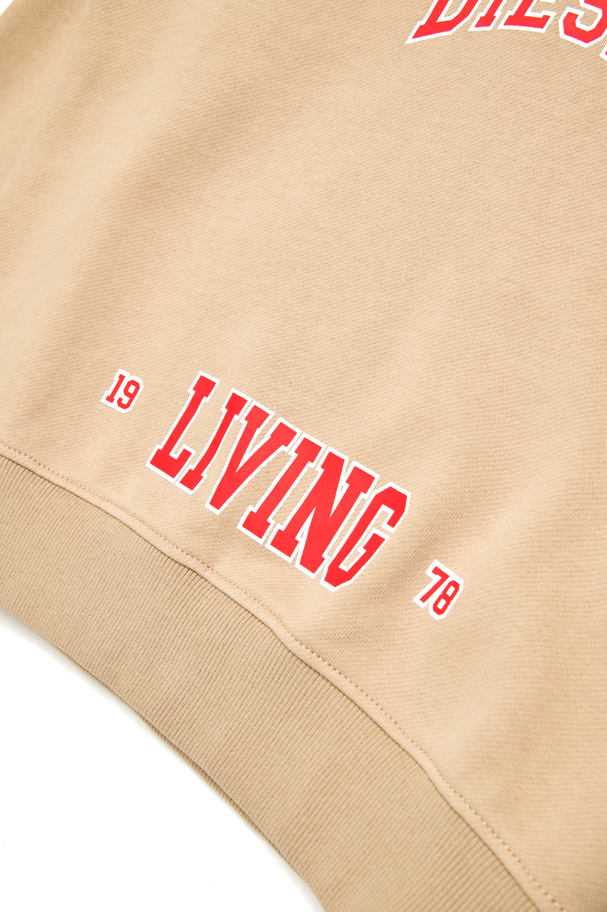 Diesel - SBOXTHOODN7 OVER, Sudadera con capucha con logotipo universitario Hombre in Marrón - 4