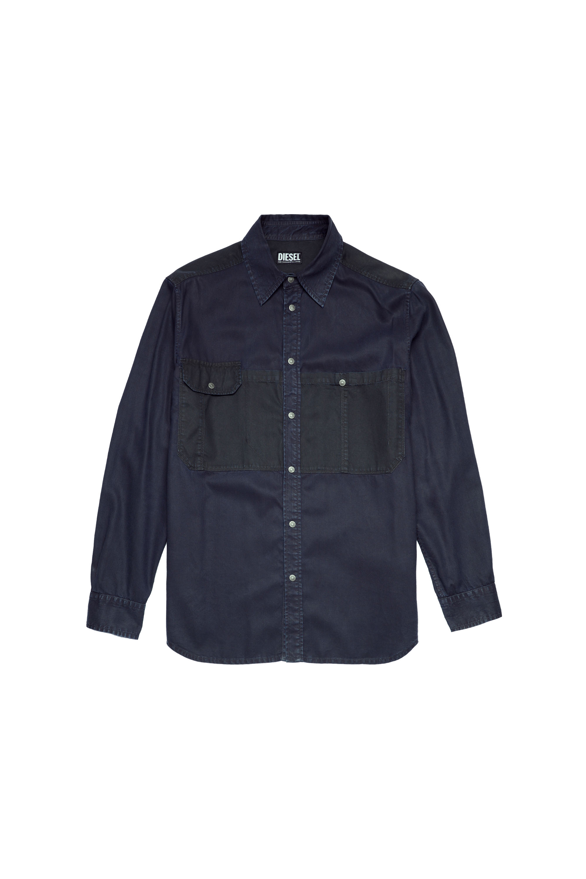 D-MILLY-SP1, Azul Oscuro - Camisas de Denim