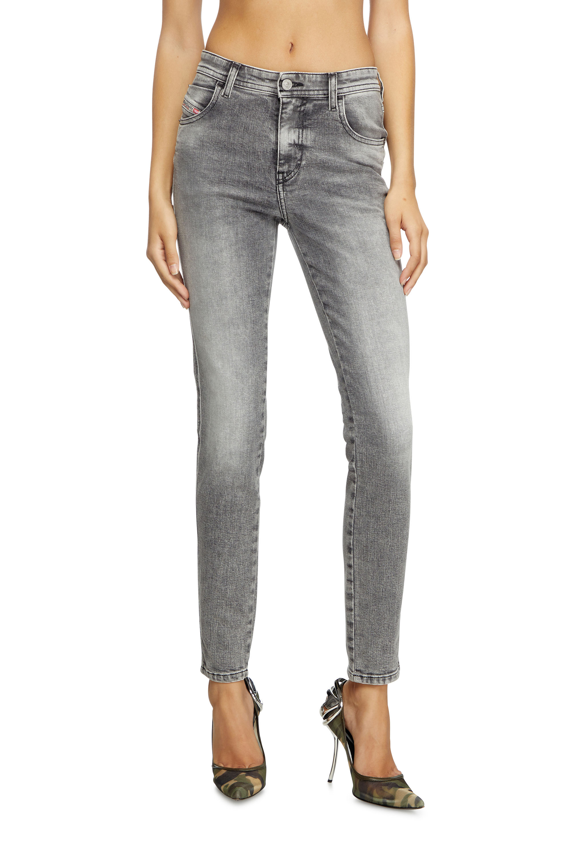 Diesel - Skinny Jeans 2015 Babhila 09L41 Mujer, Gris Claro - 1