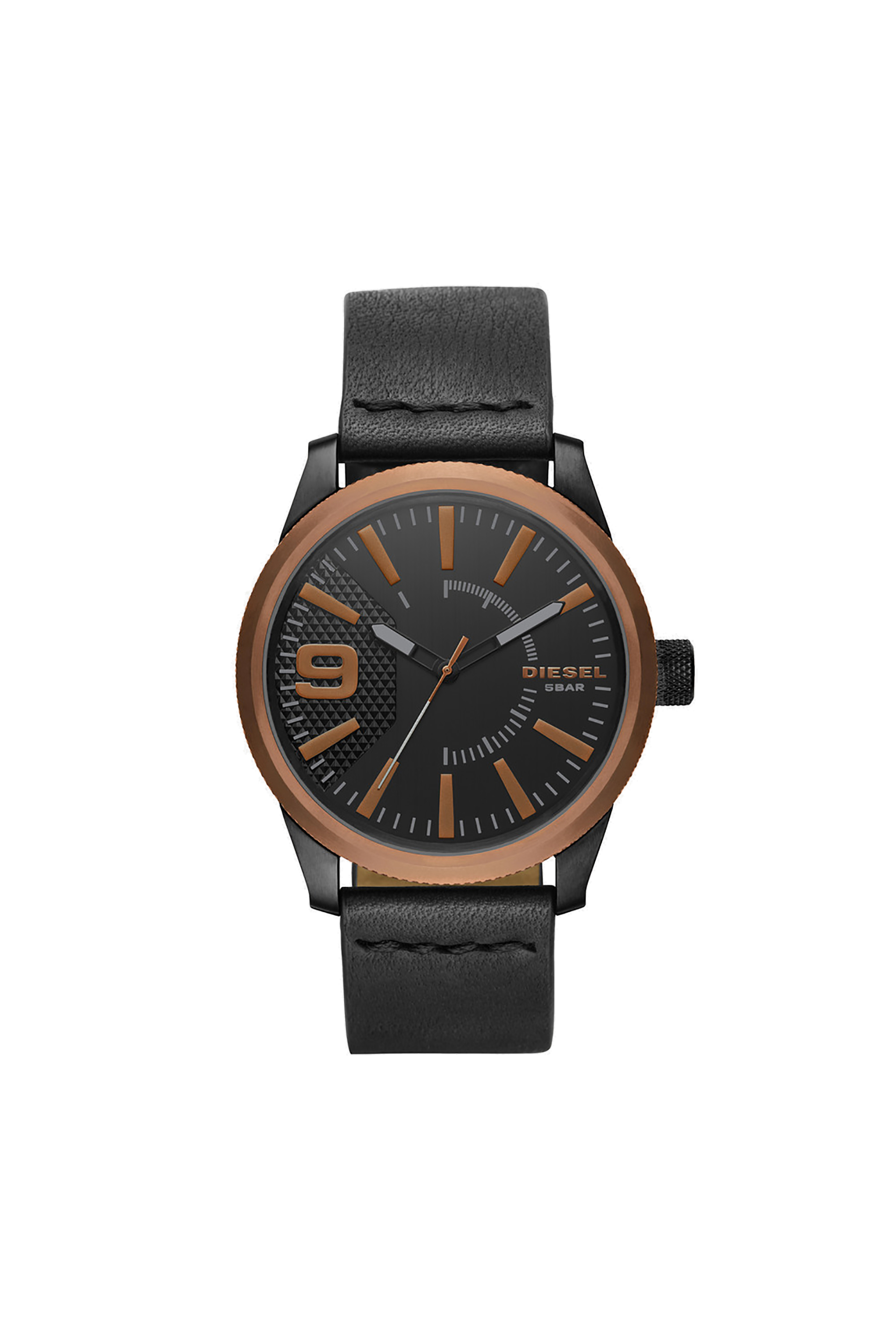 Diesel - DZ1841, Reloj negro con bisel en tono cobrizo, 46&nbsp;mm Hombre in Marr&oacute;n - 1